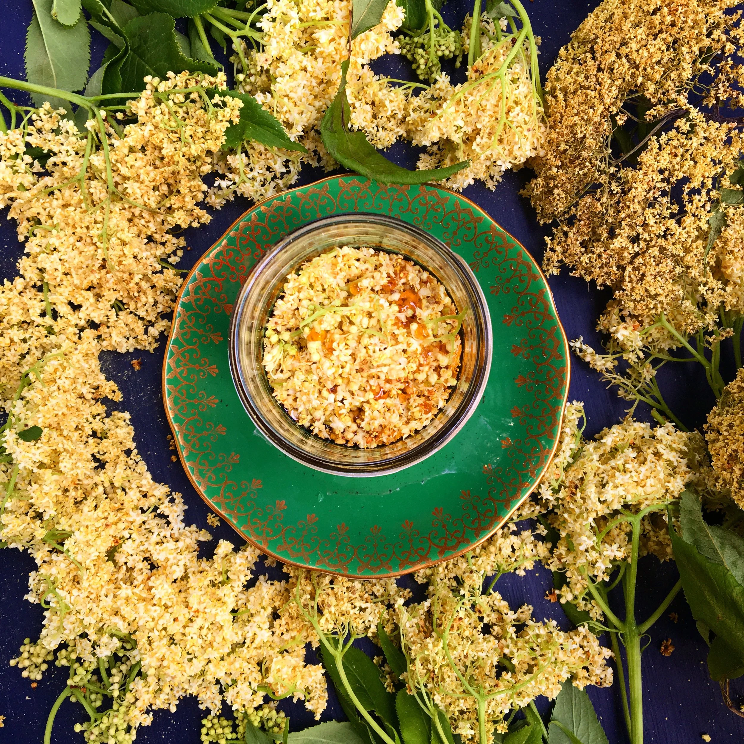 Elderflower Infused Maple Syrup