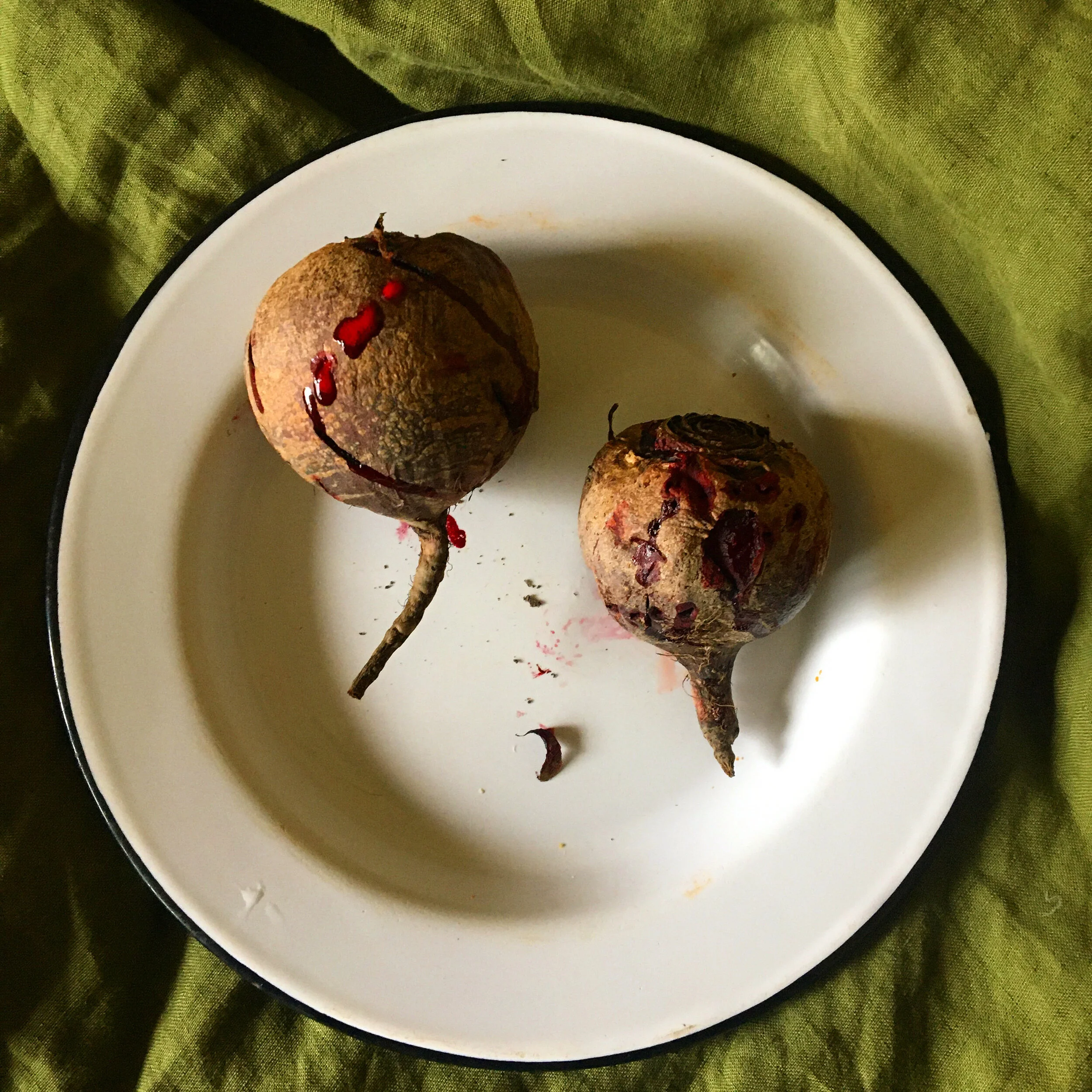 Burdock Infused Lentil Salad with Beets and Goat Cheese