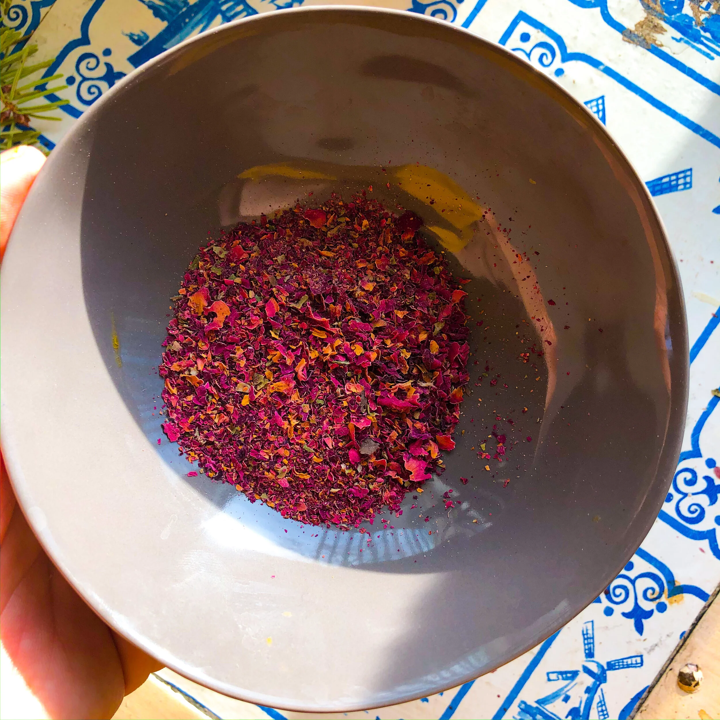 Ground rose petals