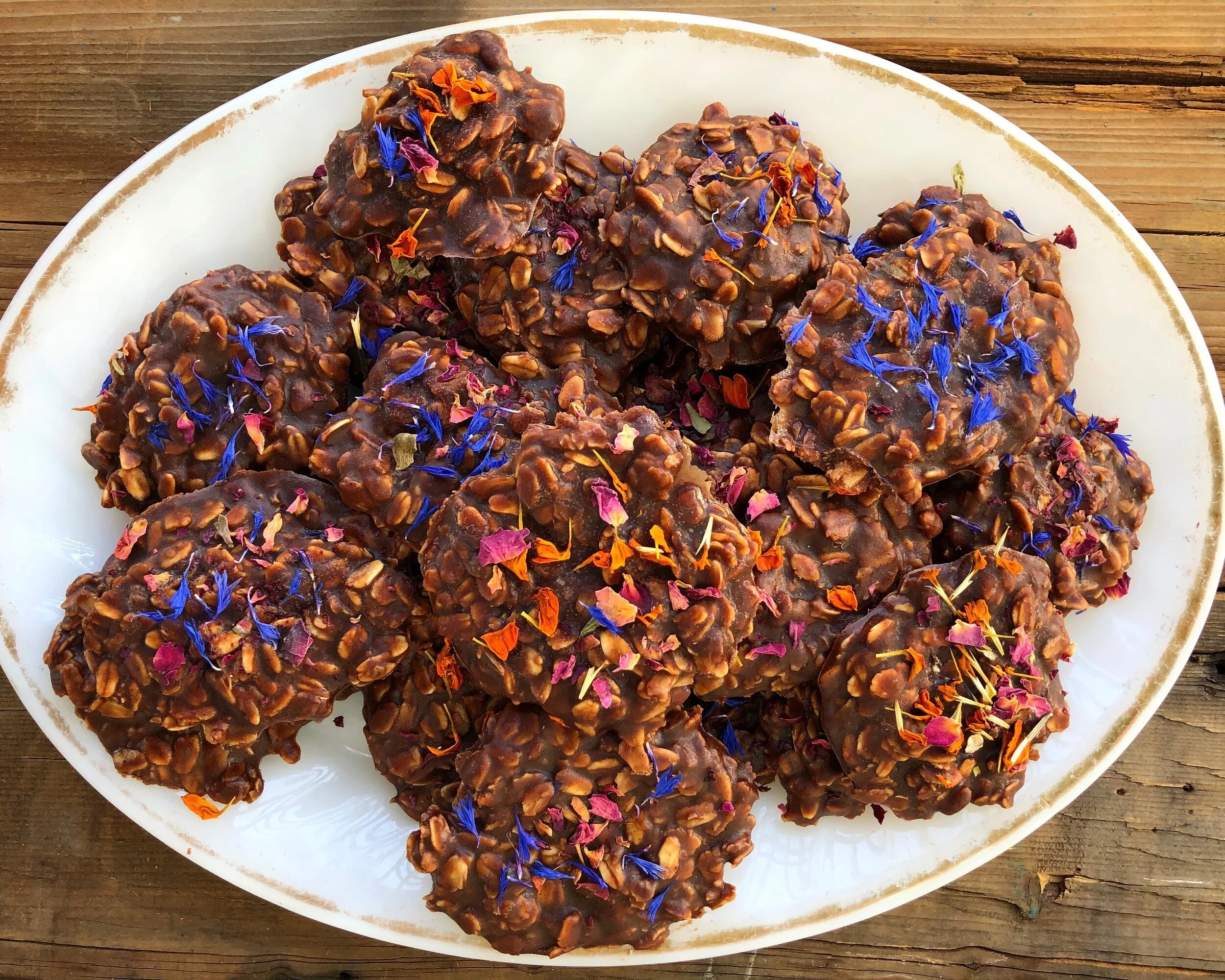 Vegan No Bake Cookies with Peanut Butter and Reishi