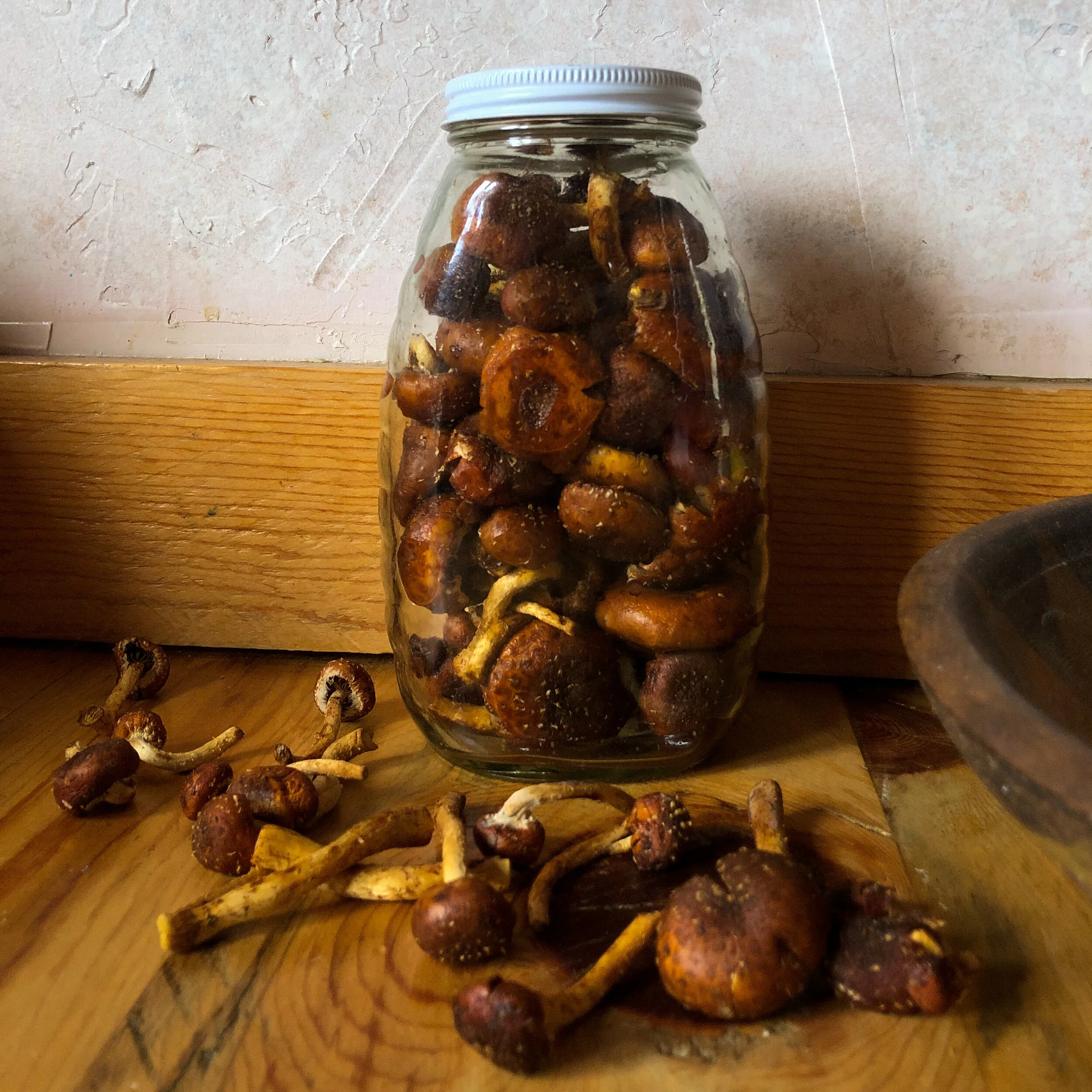 Garlicky Pickled Mushrooms