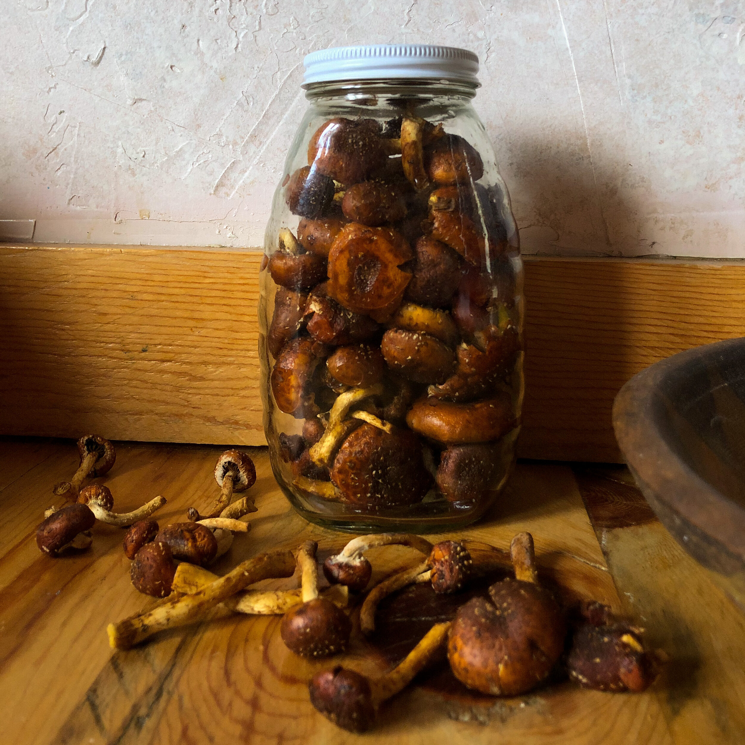 Garlicky Pickled Mushrooms