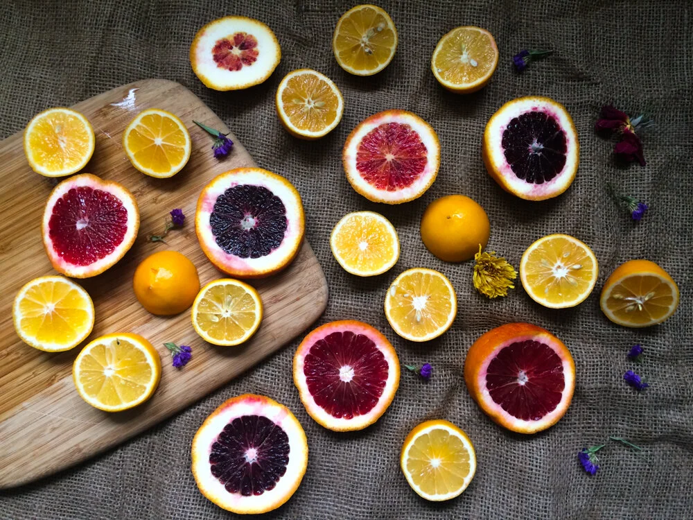 Meyer Lemon and Blood Orange Shrub