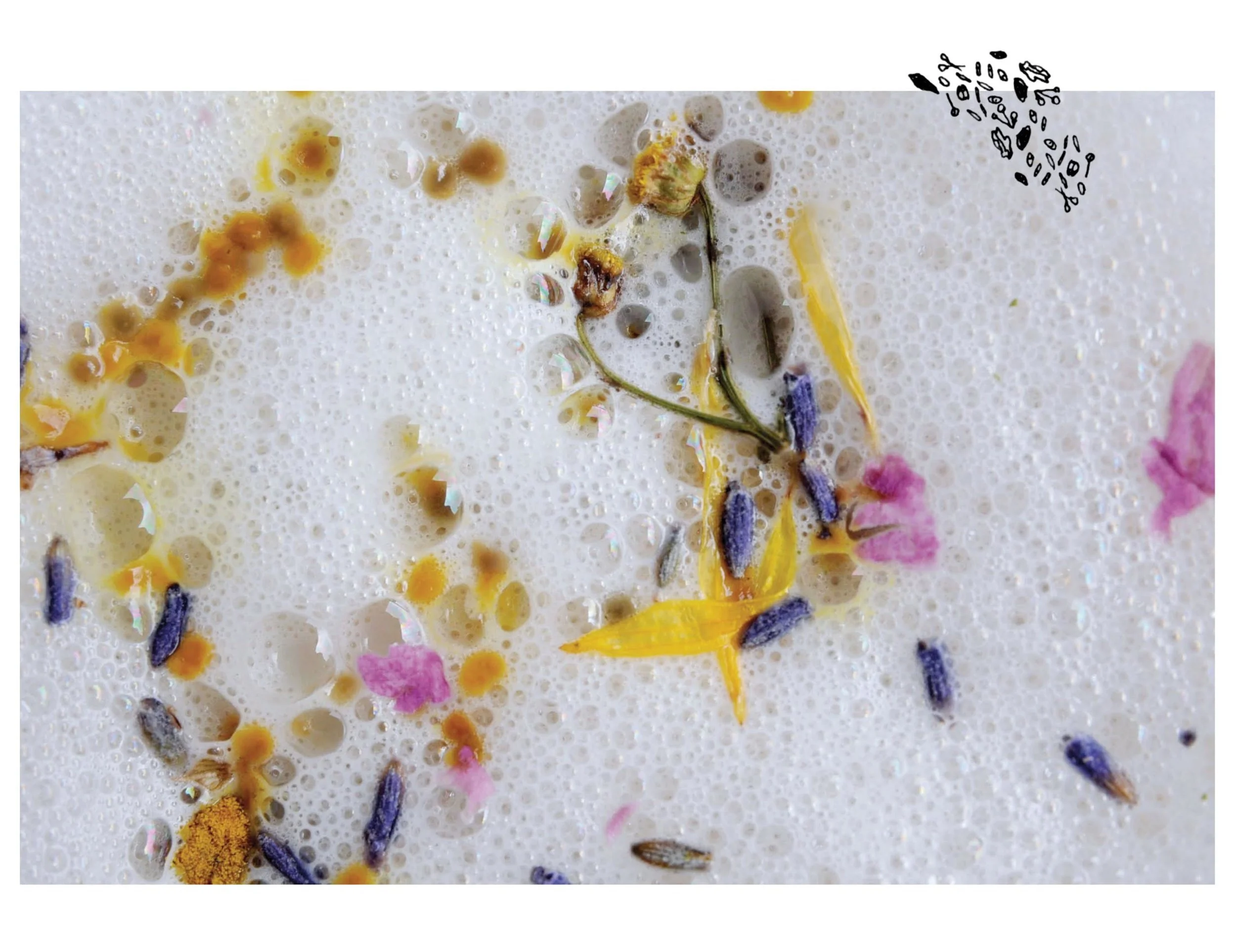 Summernight Flower Latte by Elise Esposito of EAT IT ALIVE