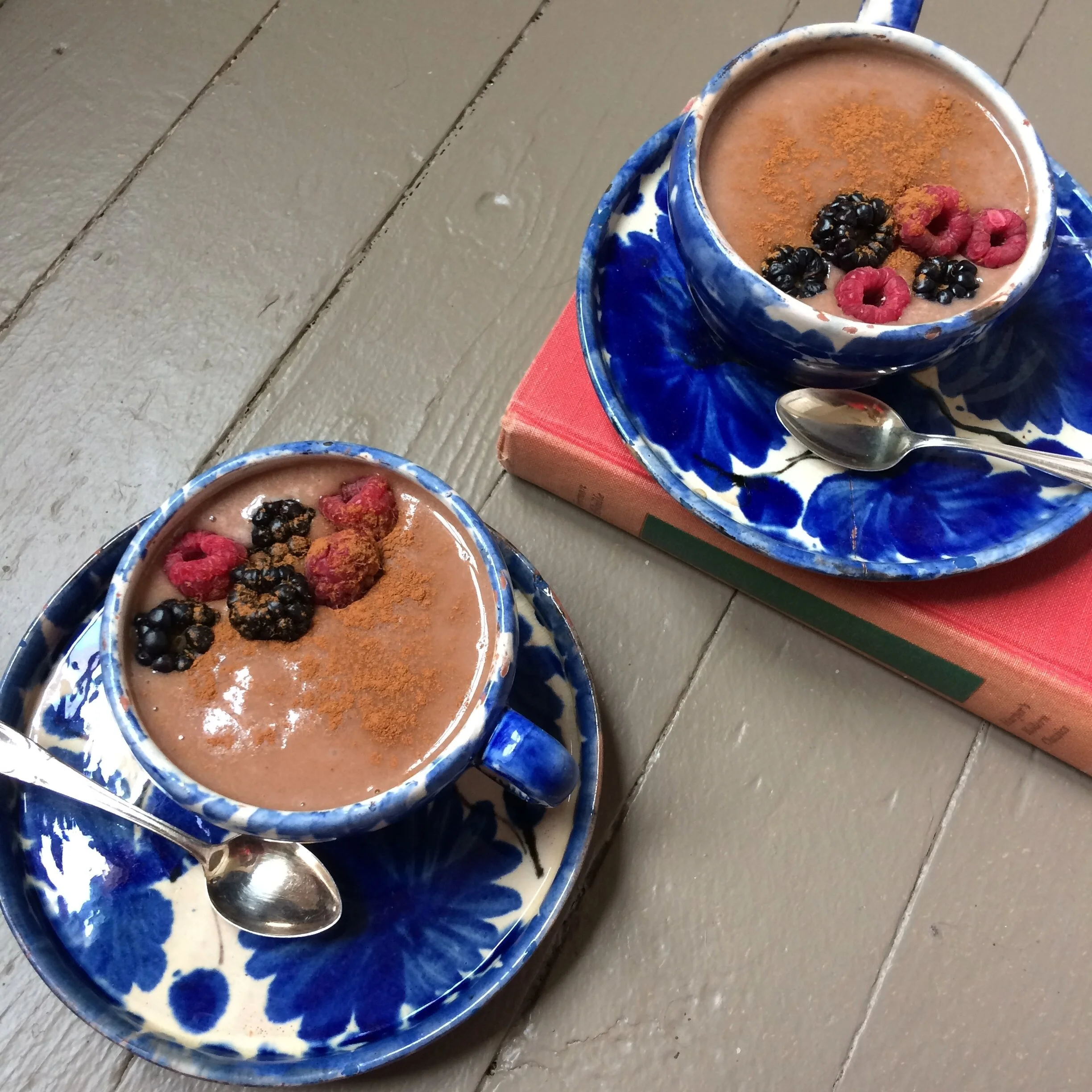 Chocolate, Maca Root and Ginger Ice Cream 