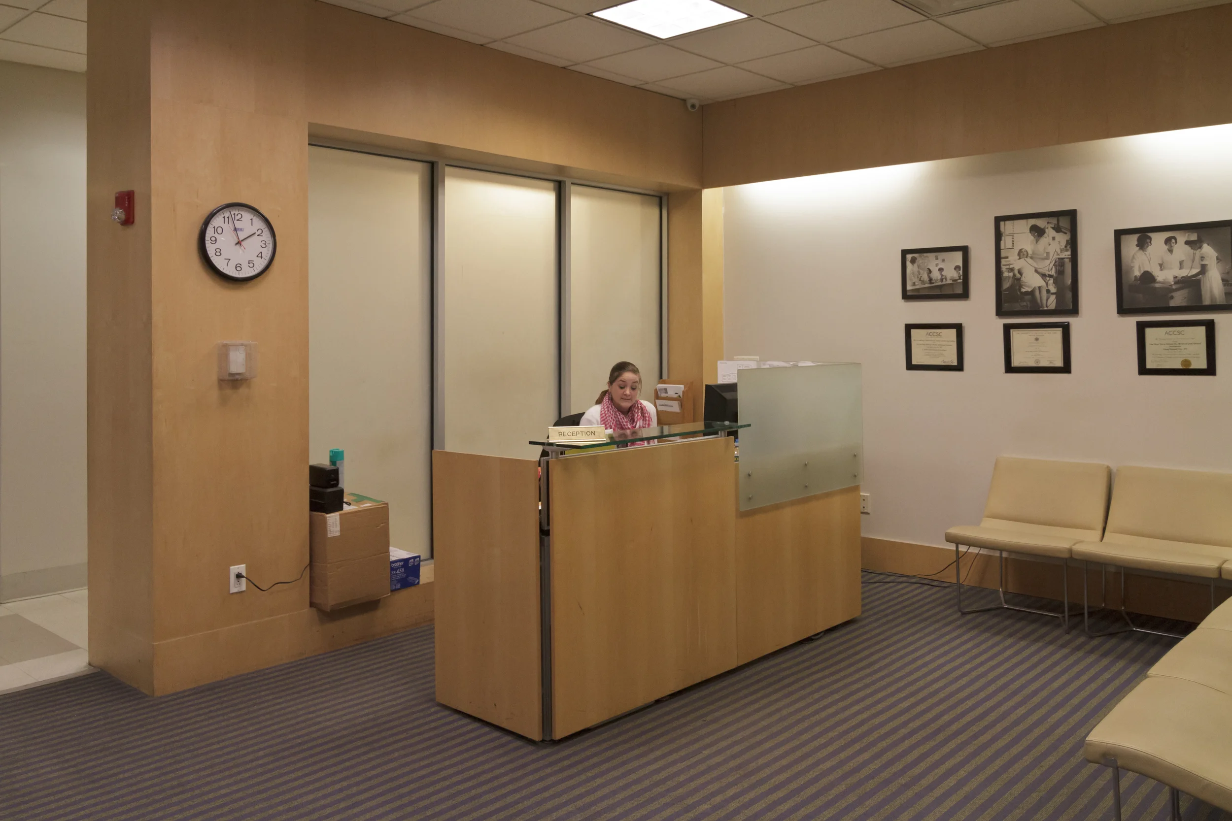 FRont DEsk reception area at NYSMDA