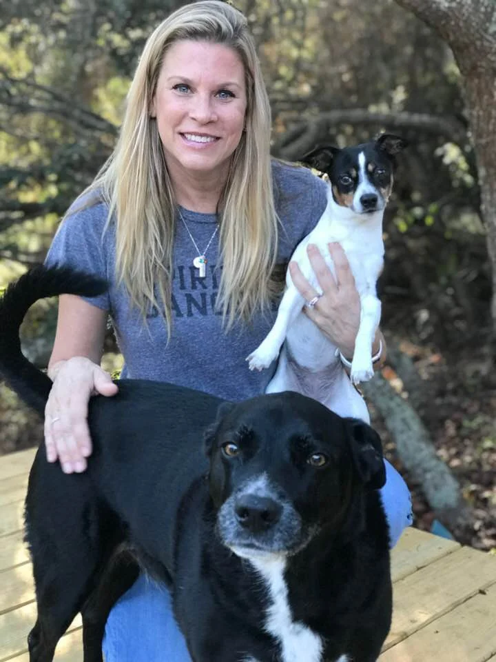 Author Keri Atchley with Beastie and Sir Henry (stars of the Beastie Book)