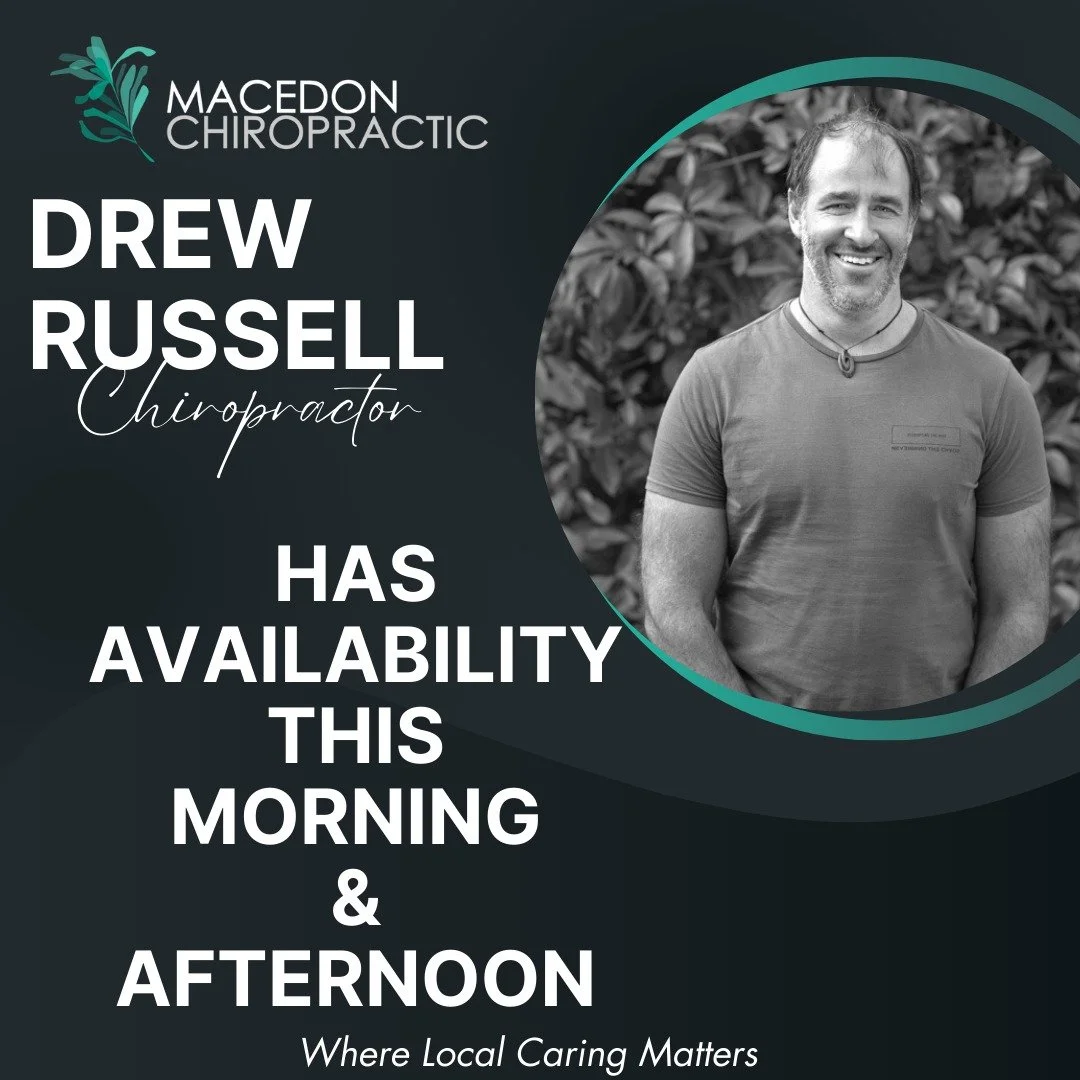 Need to recover from the weekend???? Drew has availability today to get you going again.