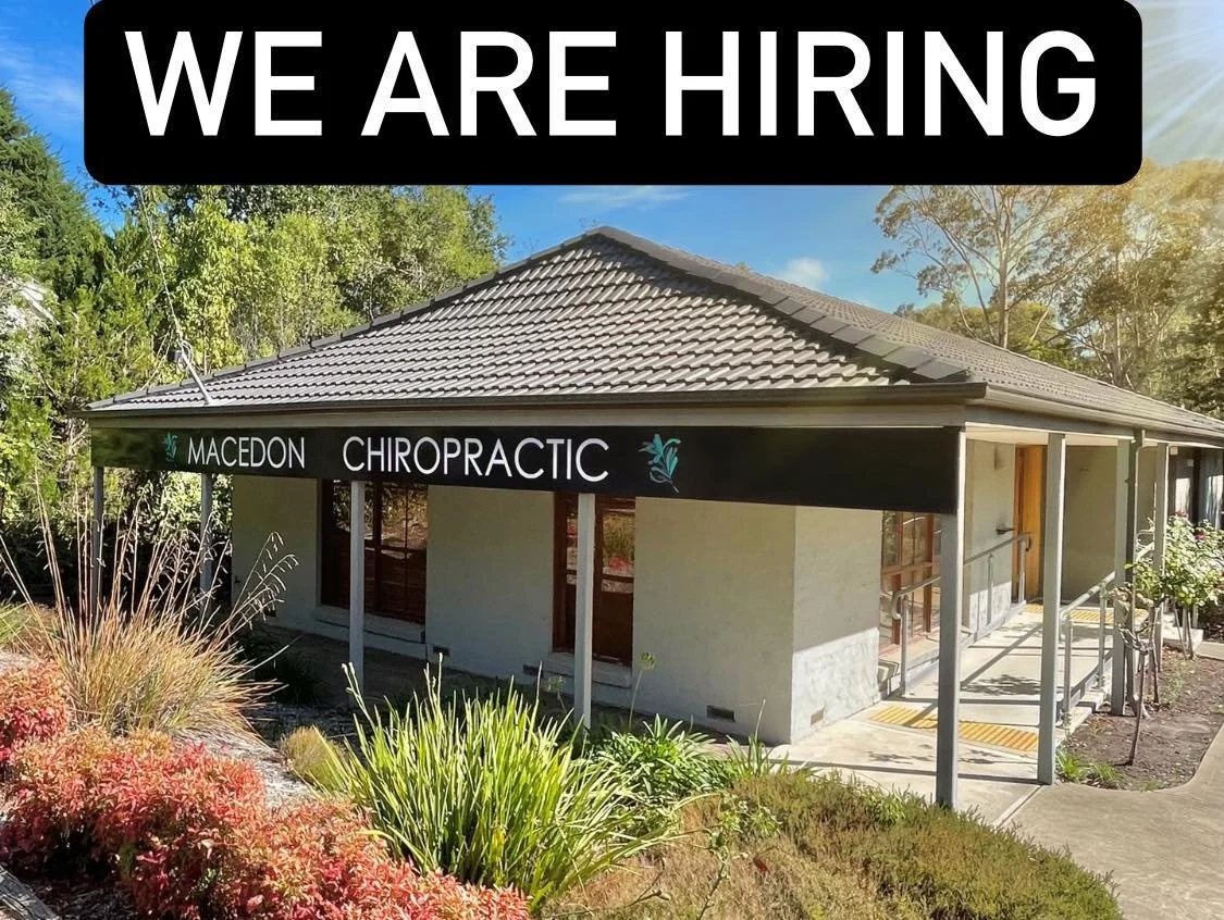 WE ARE HIRING
Are you a Remedial Massage Therapist or Myotherapist or know someone who is. 

  We would love you to join our team here at Macedon Chiropractic. 
  Send us a message with your interest. 
enquires@macedonchiropractic.com.au or contact u