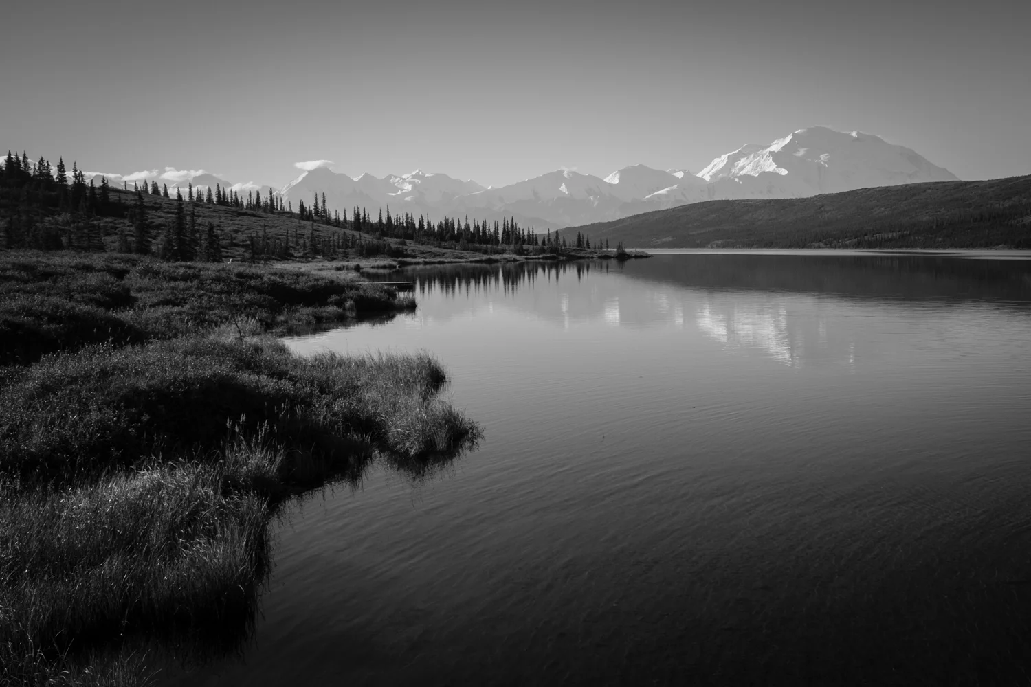 The scene at Wonder Lake, Denali National Park, Alaska. Shot on the FUJI X70. 