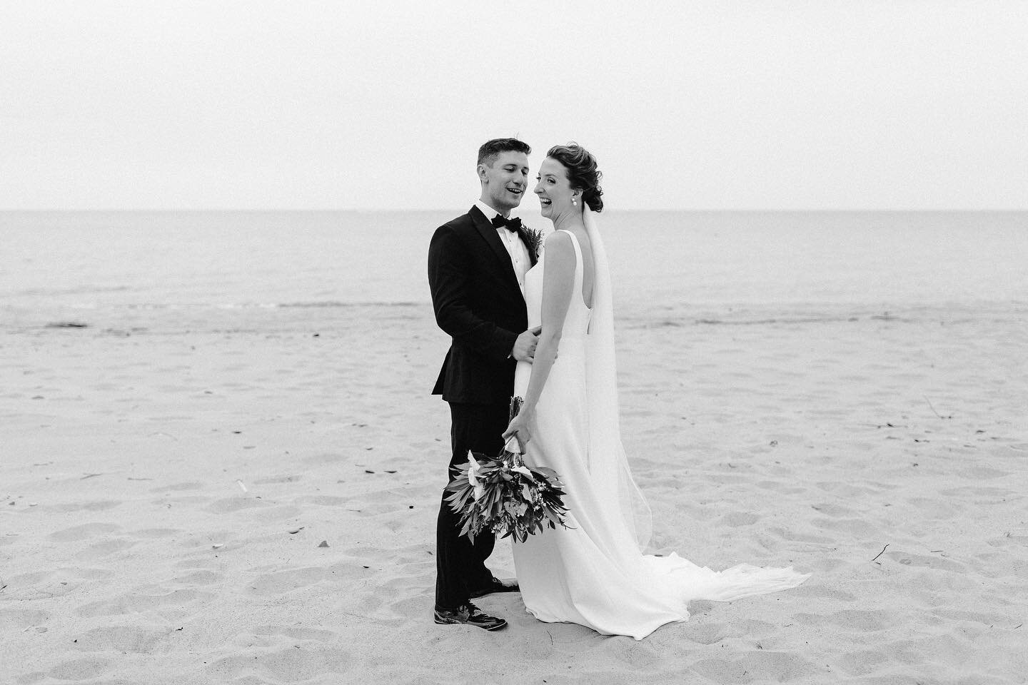 Meg &amp; Nick on Lake Michigan.