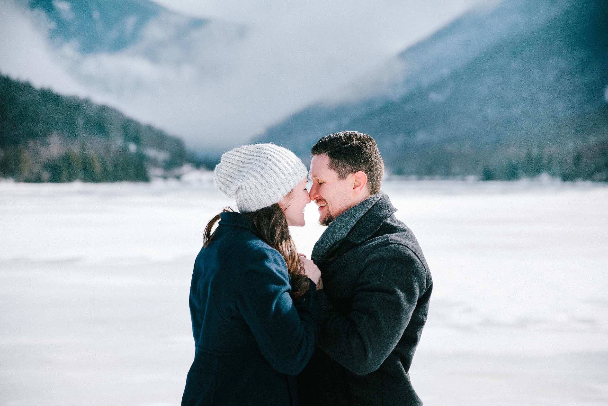 Tory & Caitlin | Ice Castle Engagement Session | Lincoln, NH