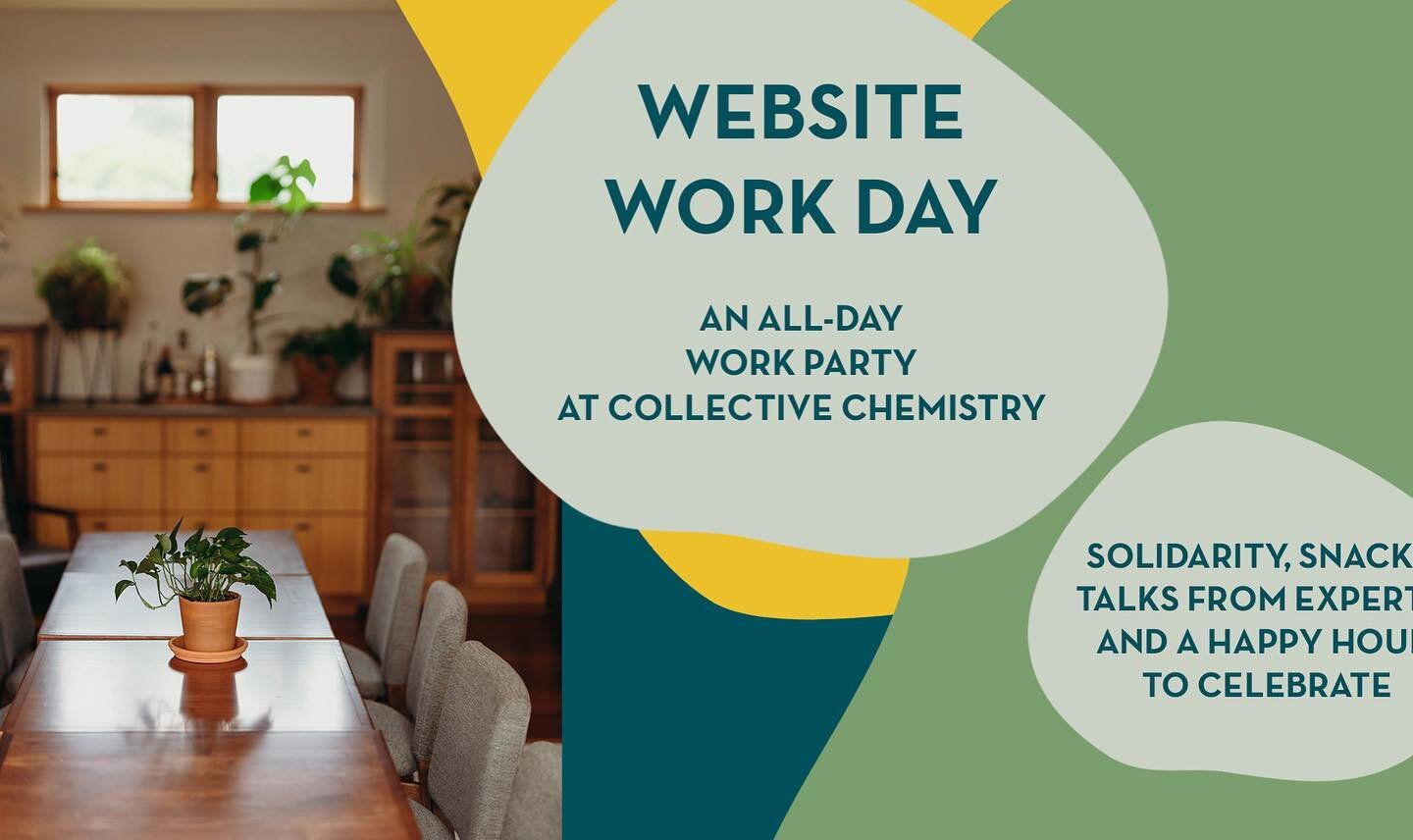 Announcing the schedule for Website Work Day this Tuesday, 9/12! More deets and ticket link in our bio 💻

9am - 9:45am - Coffee and donuts in the kitchen

9:45am - Work Day Kickoff goal / intention setting session with Kendall

10am - Noon - Work on