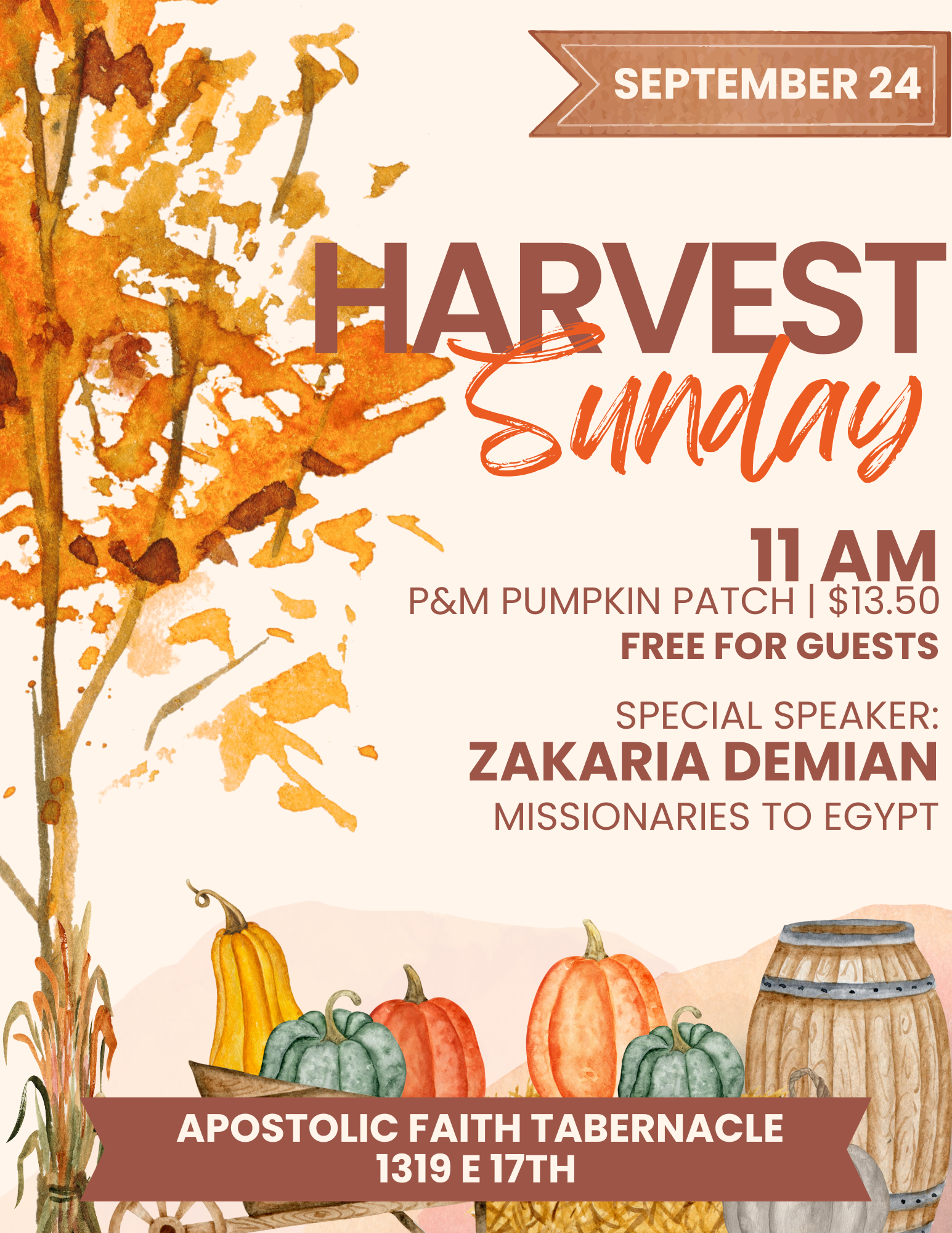 Harvest Sunday!