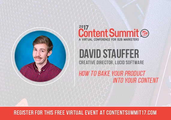 I was invited to participate in the 2017 Content Summit for B2B marketers to discuss ways to better bake your product into the content you're marketing. Not sure if my mustache increased or decreased the number of people who registered for my session ;)