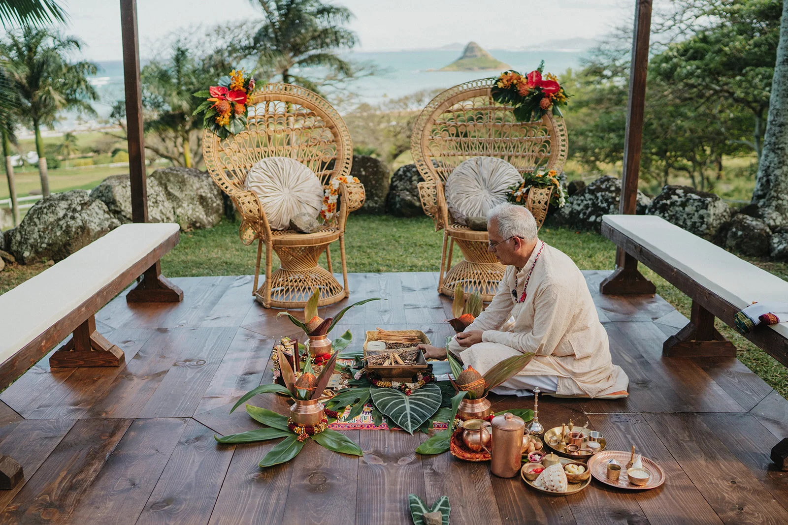Bright, colorful and cultural Indian wedding in Hawaii.