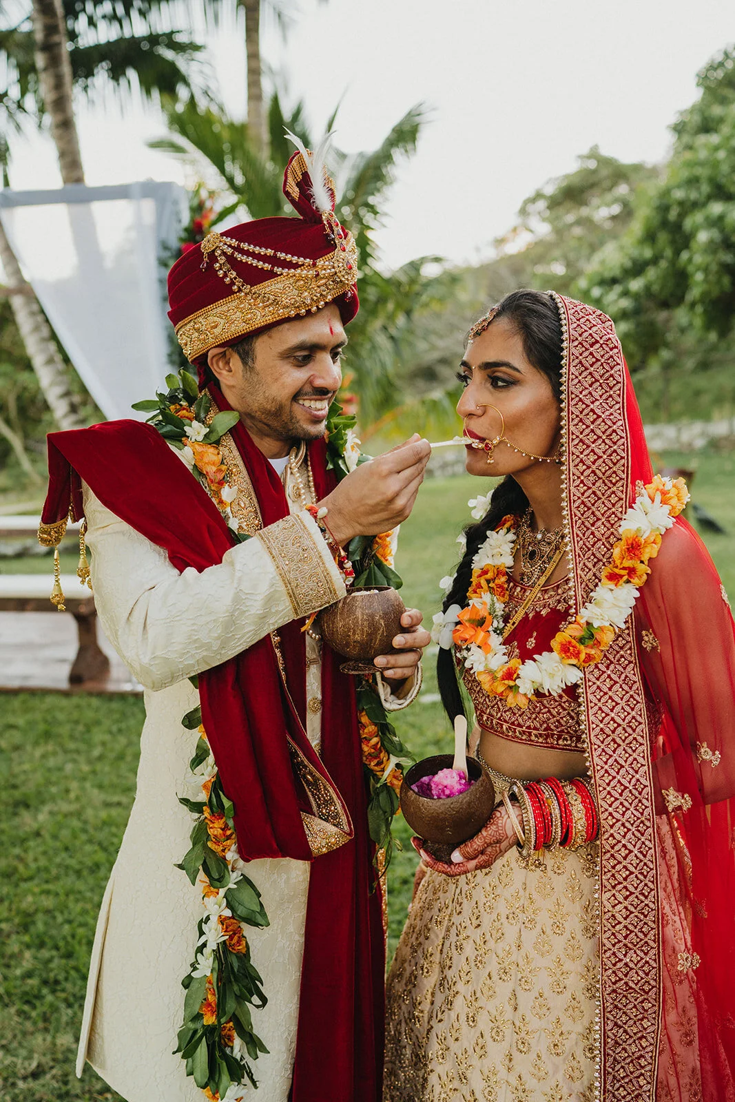 Bright, colorful and cultural Indian wedding in Hawaii.