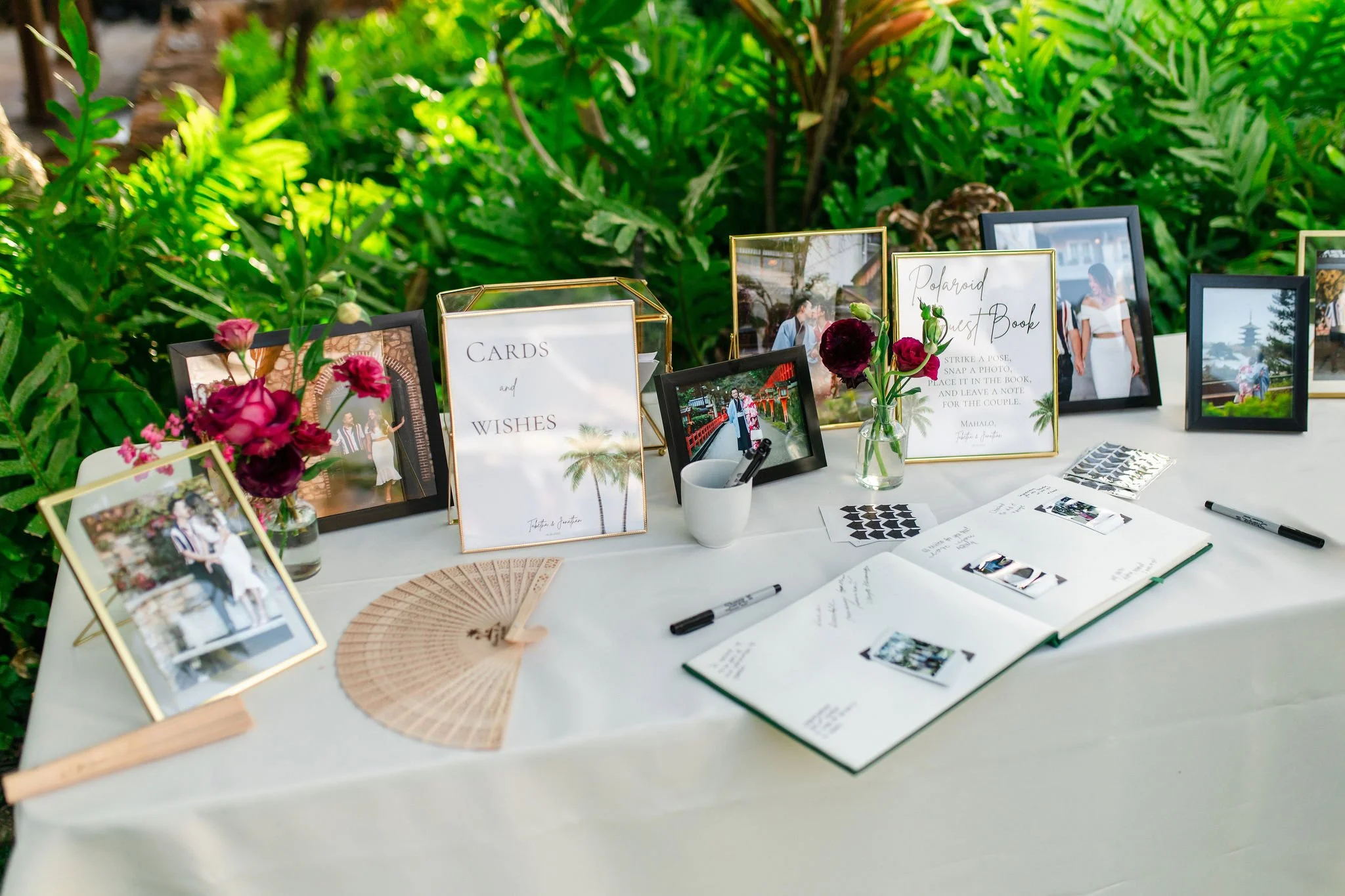 welcome table at wedding