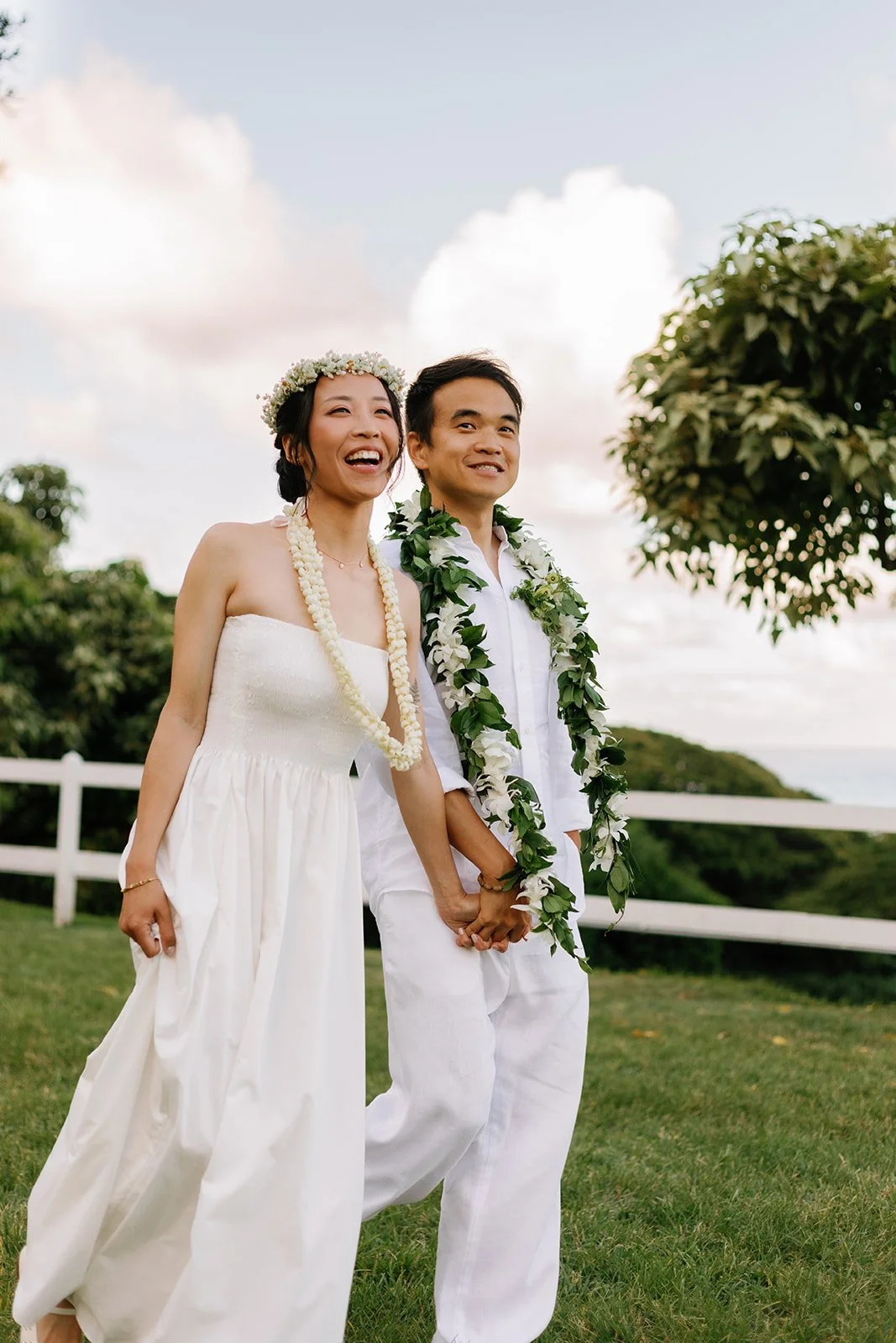 bride and groom join reception
