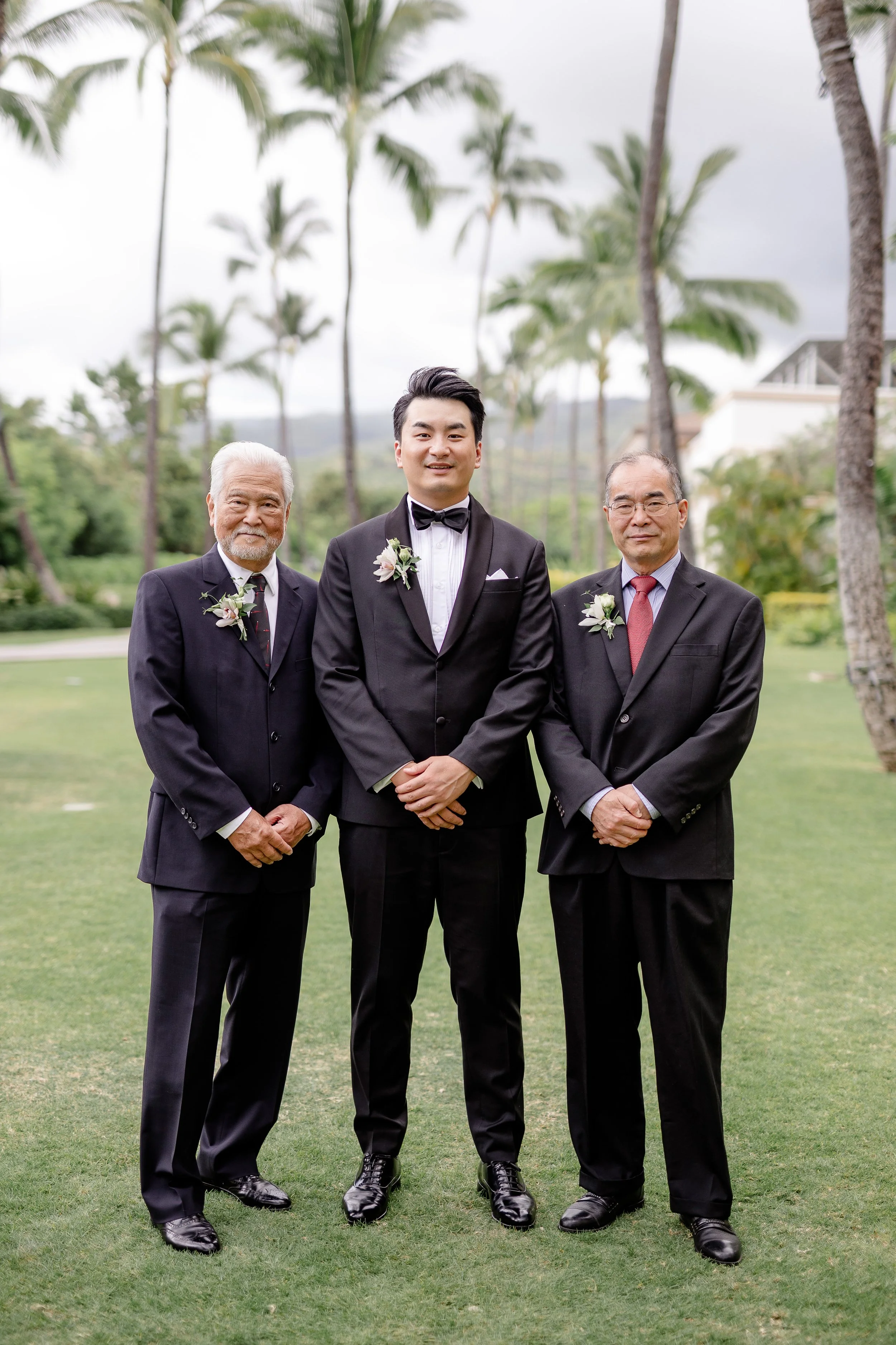 group photo with groom and two other gentleman