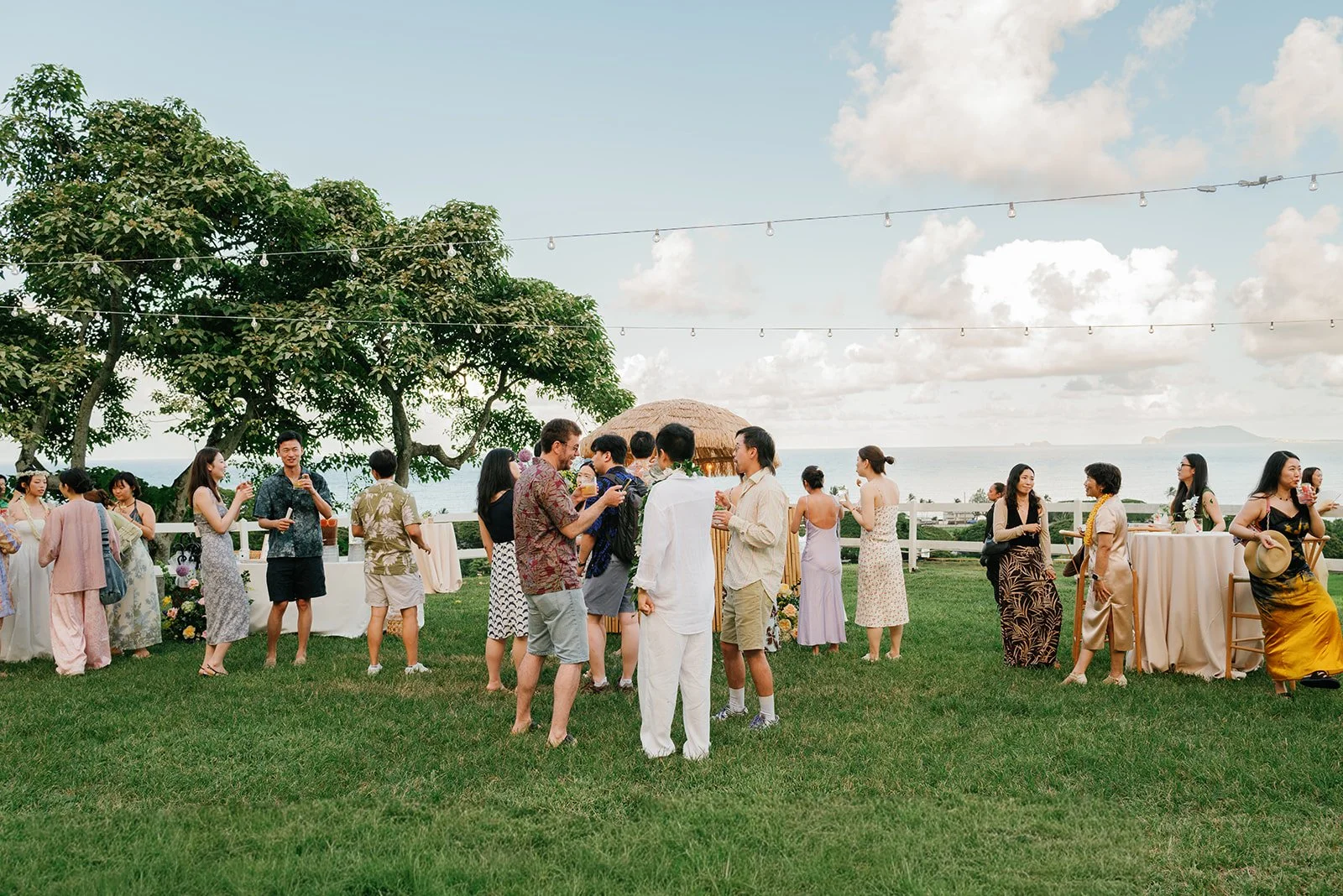 Guests enjoying cocktail hour