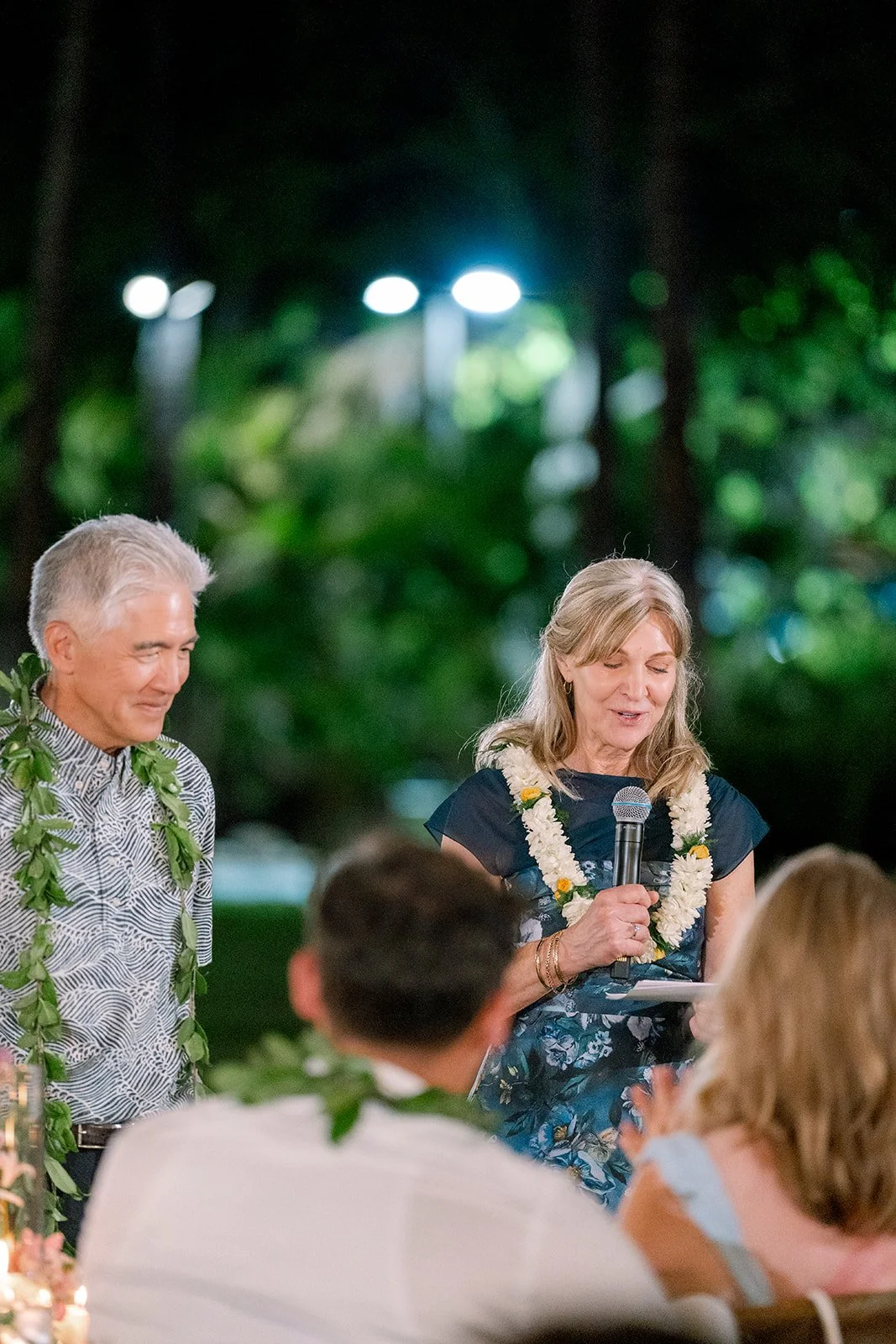 parents of the bride giving a speach
