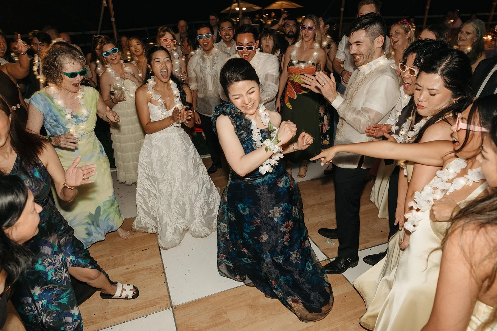 brides mom dancing