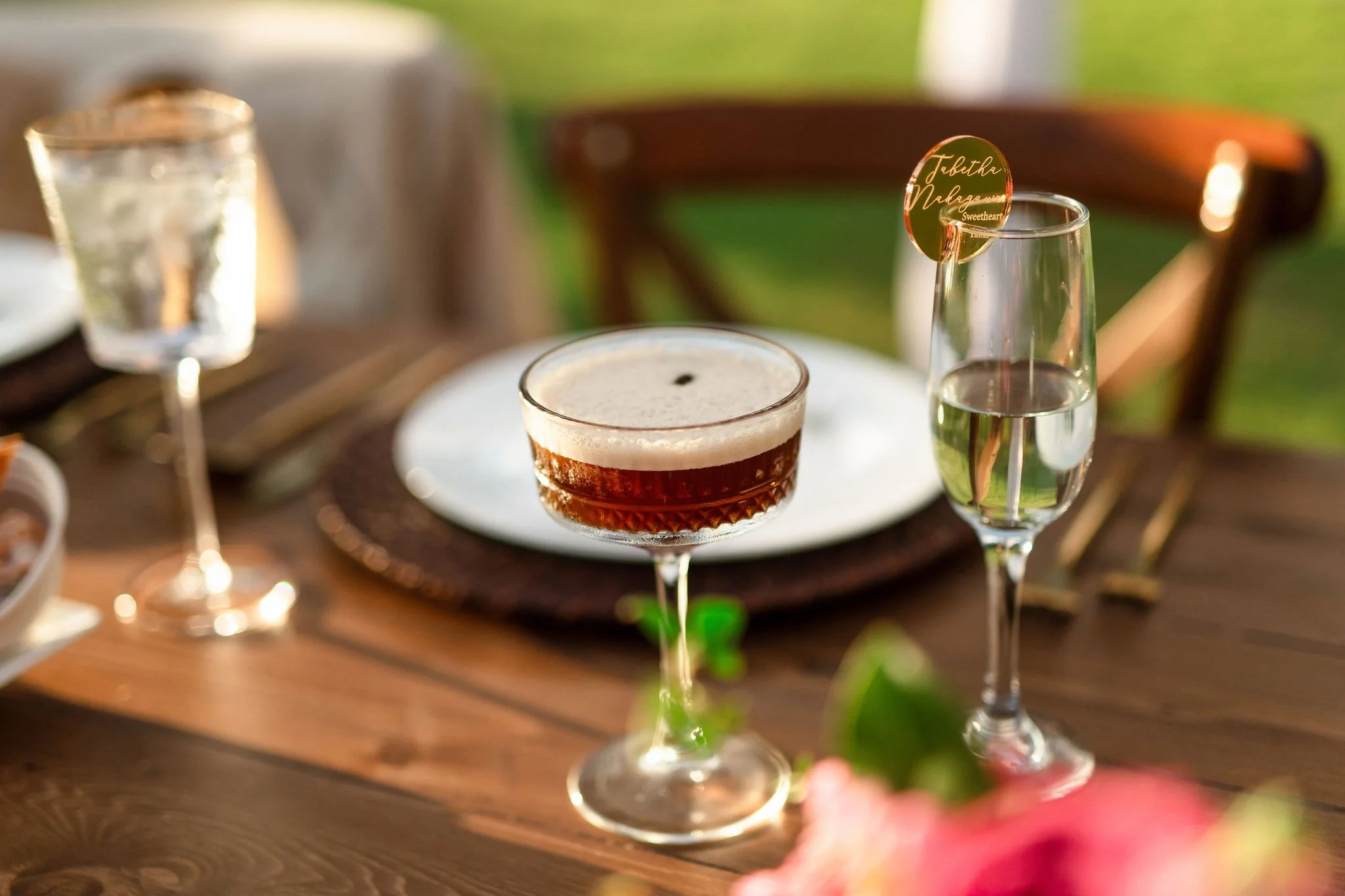 espresso martini at wedding