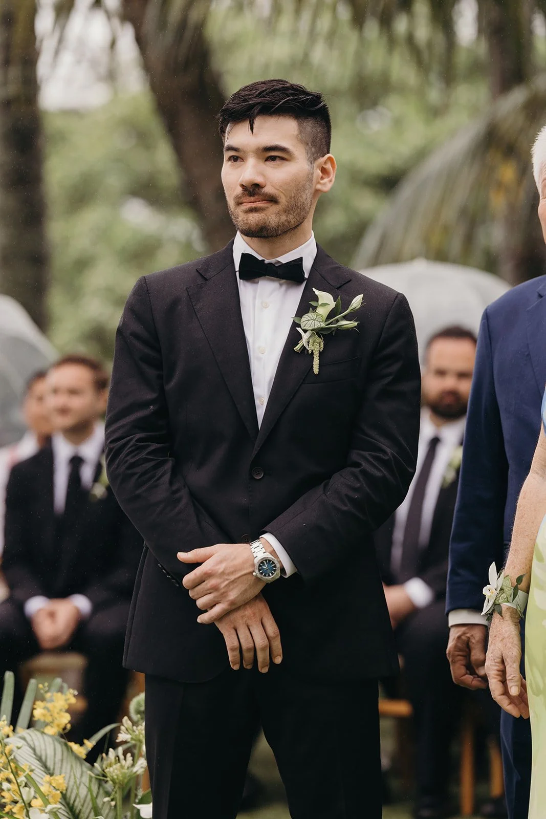 groom at wedding ceremony