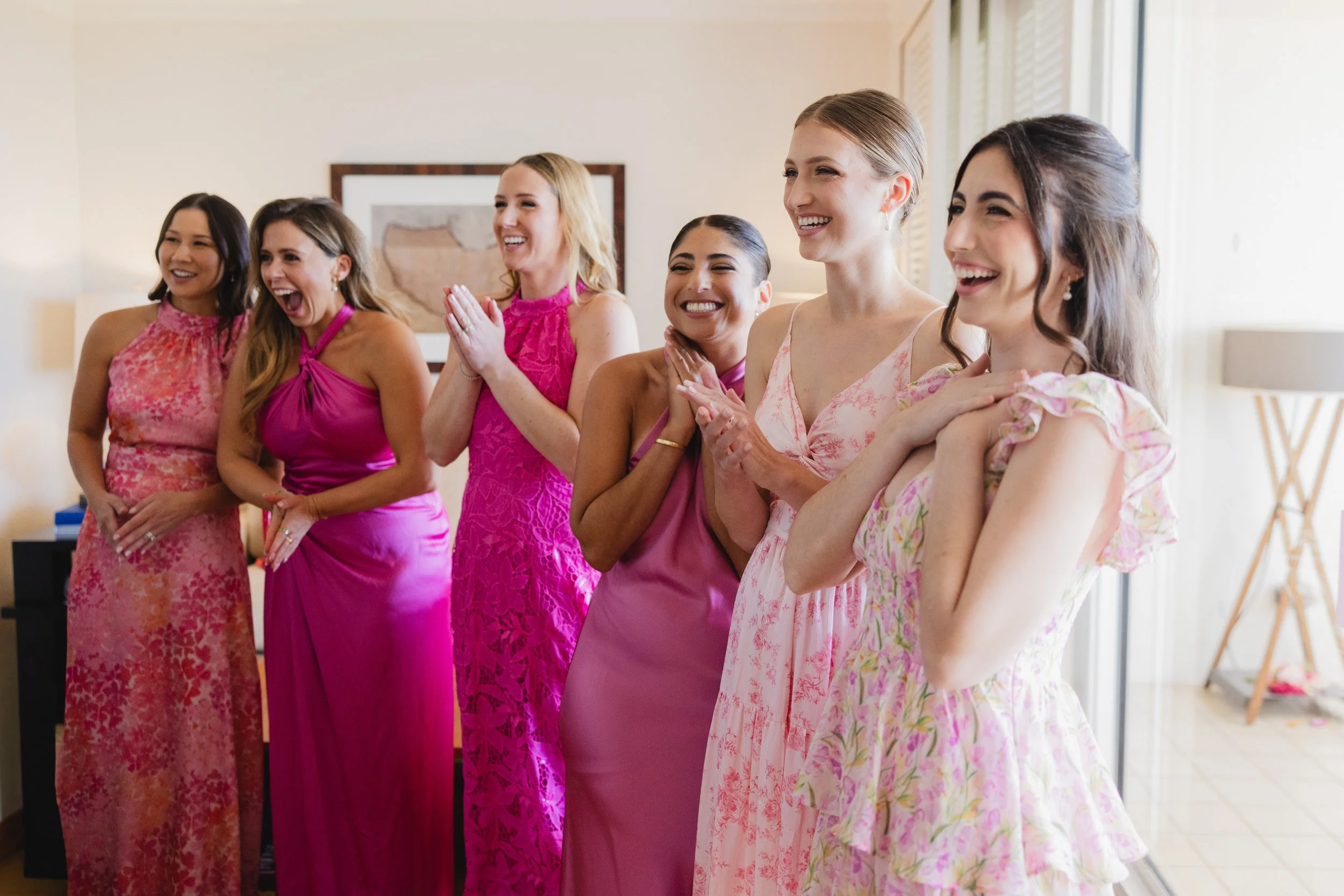 pink bridesmaid dresses