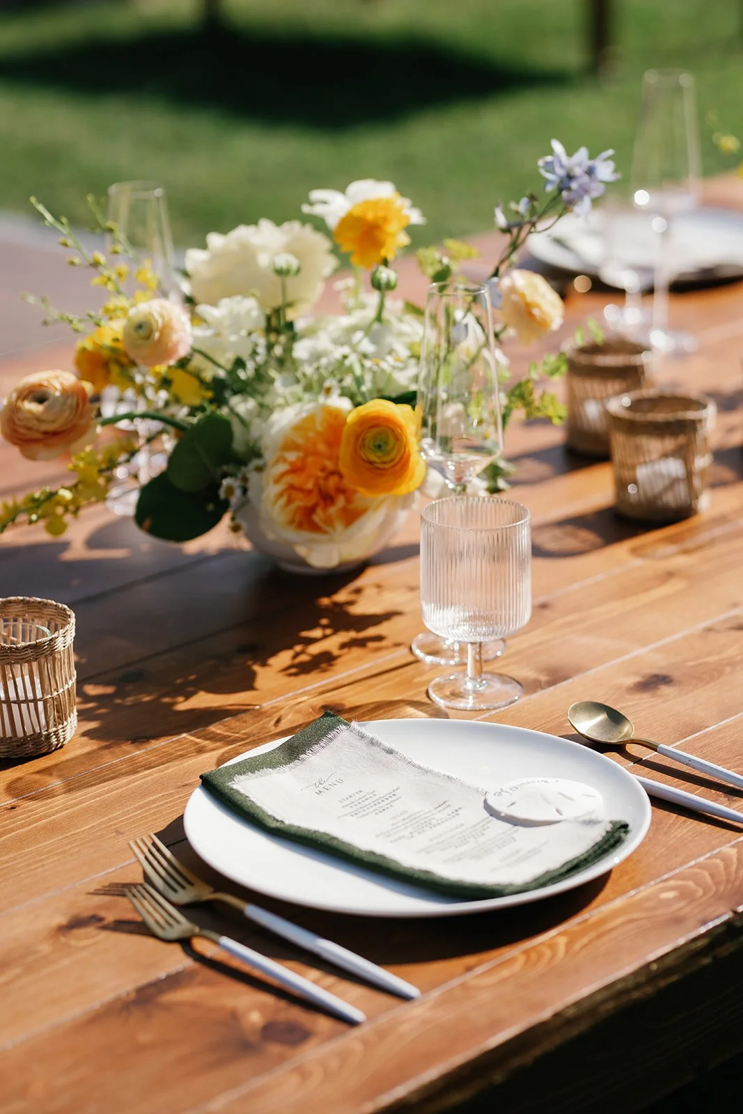 Detail shot of dinner table