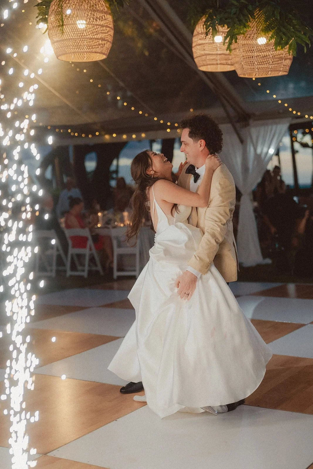 bride and groom first dance