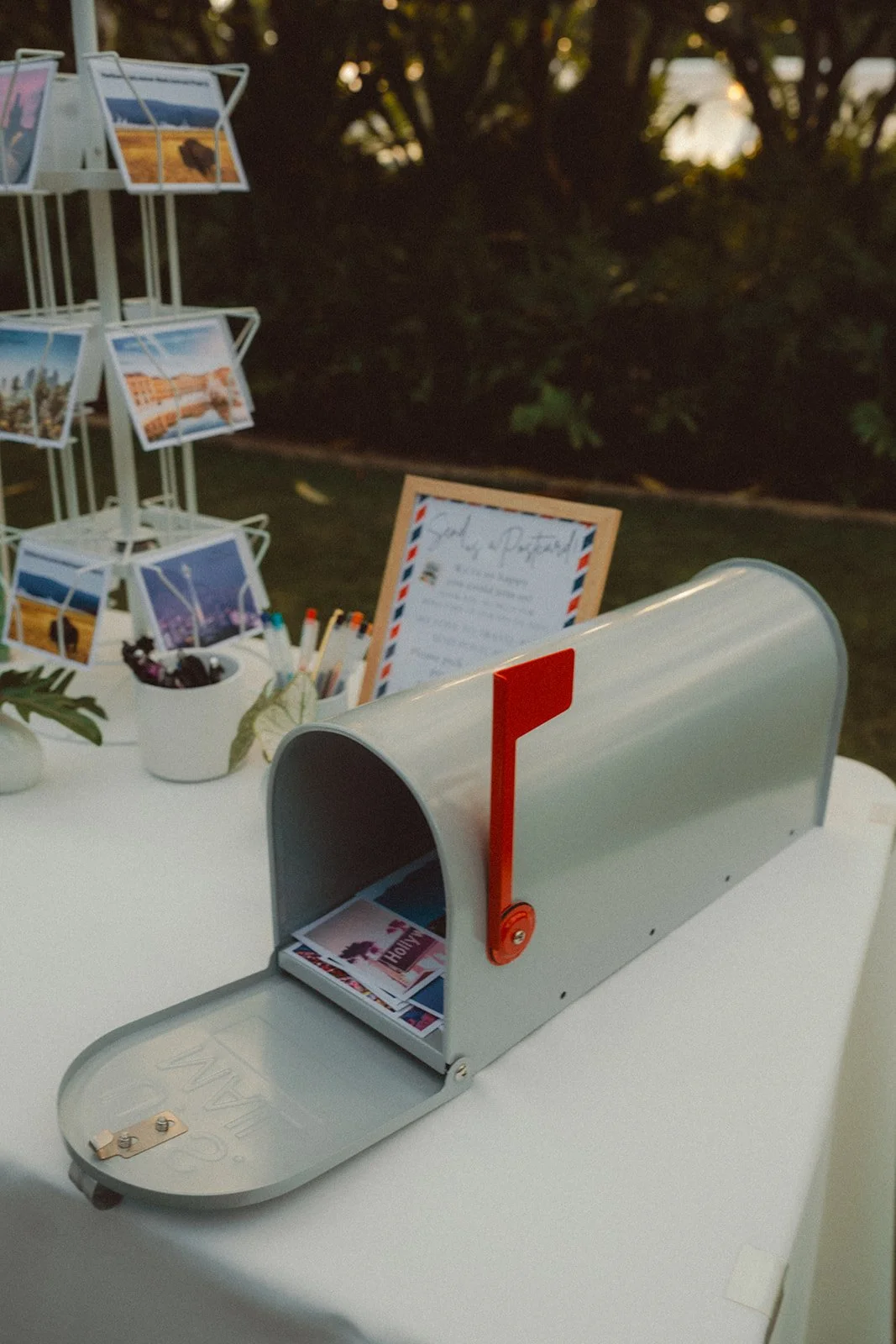 mail box card box at wedding