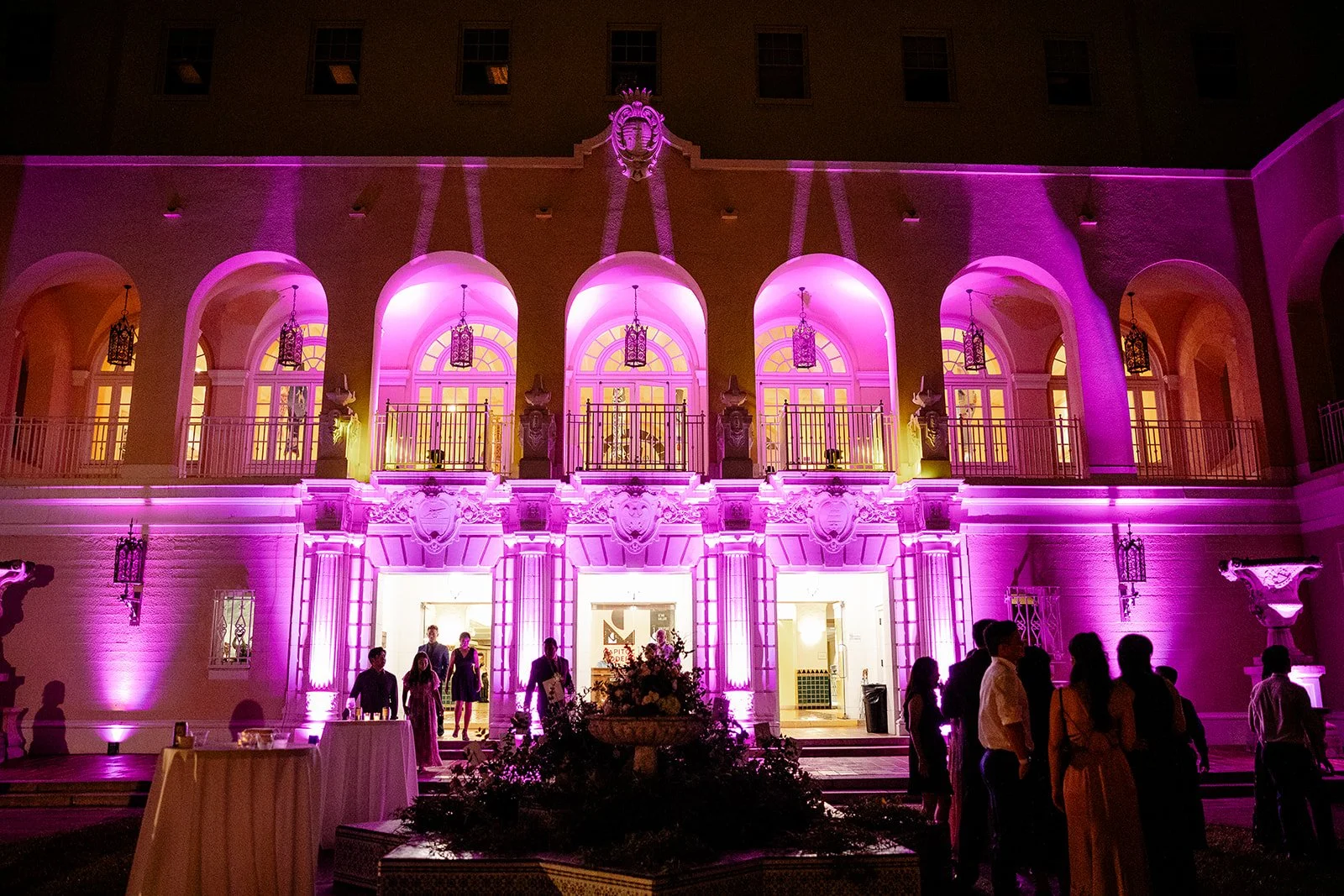 capitol modern museum with pink lighting