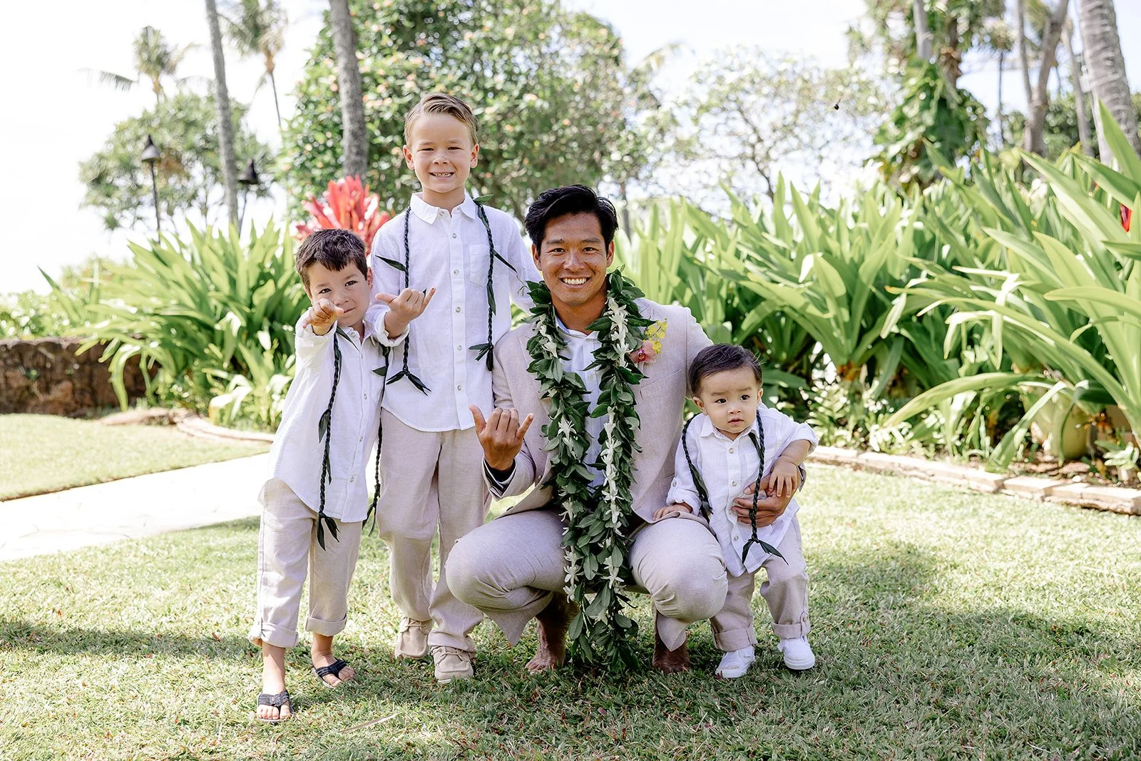 groom with ring bearers