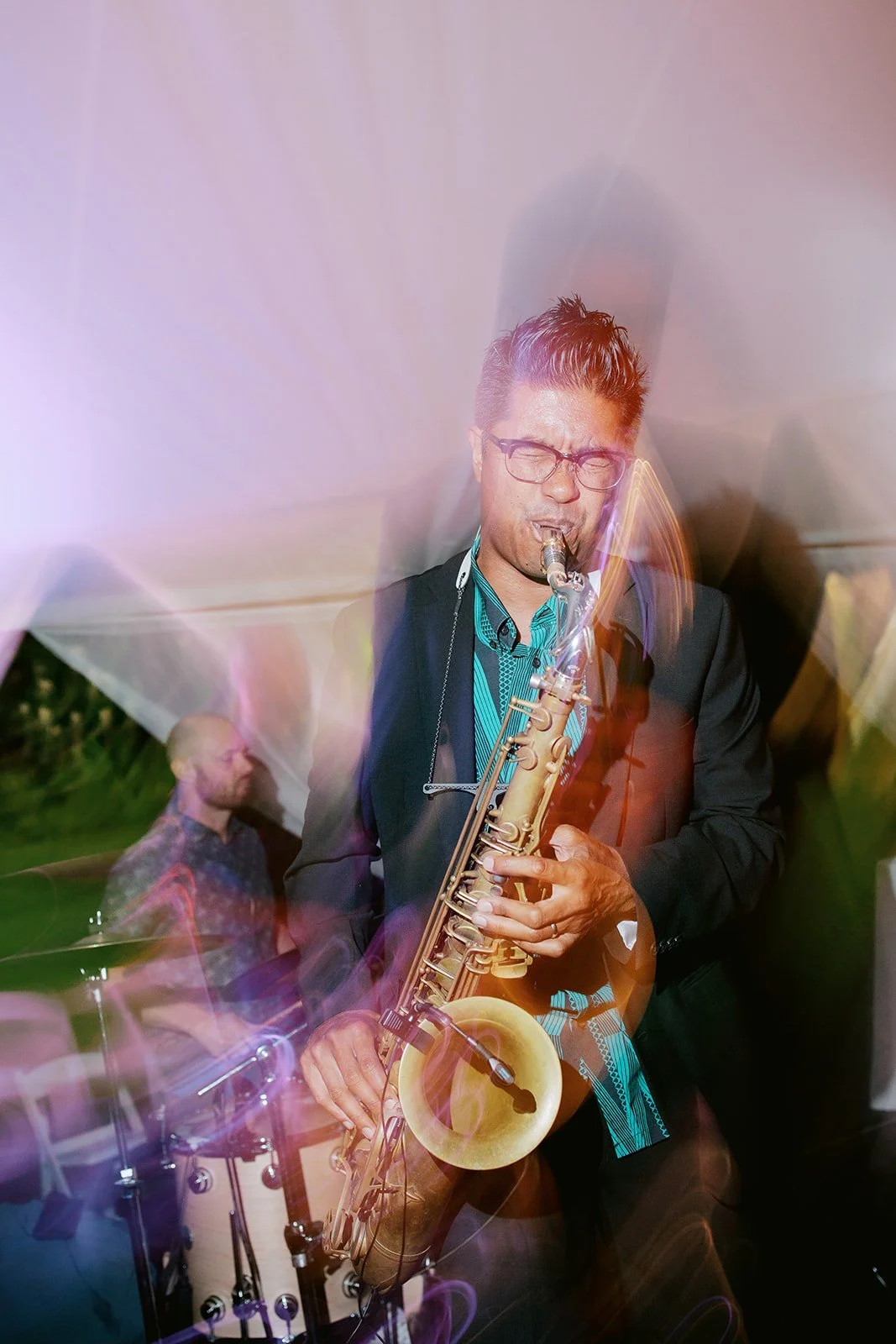 saxophone player at wedding