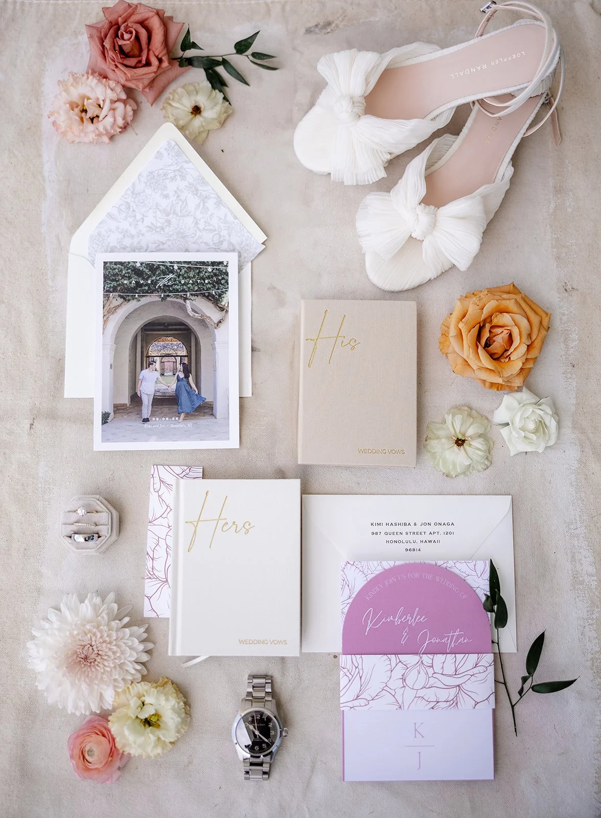 mauve wedding invitations