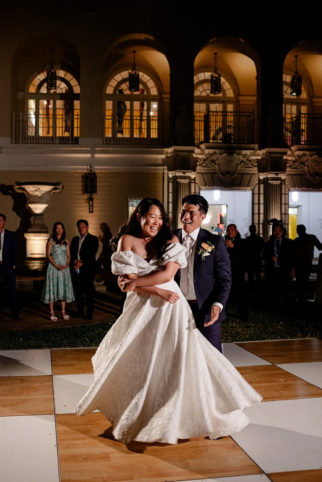 bride and grooms first dance