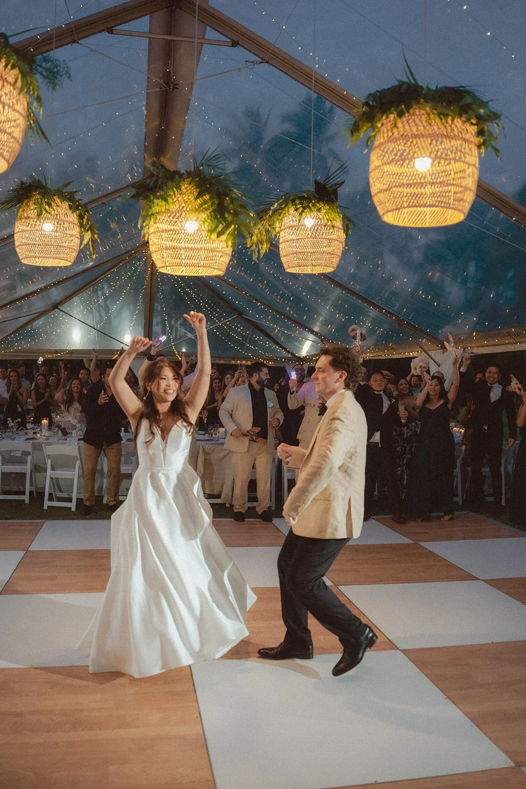 bride and groom first dance