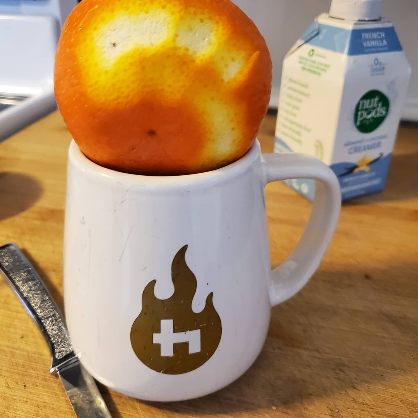 Orange peel in my coffee today made me happy.
