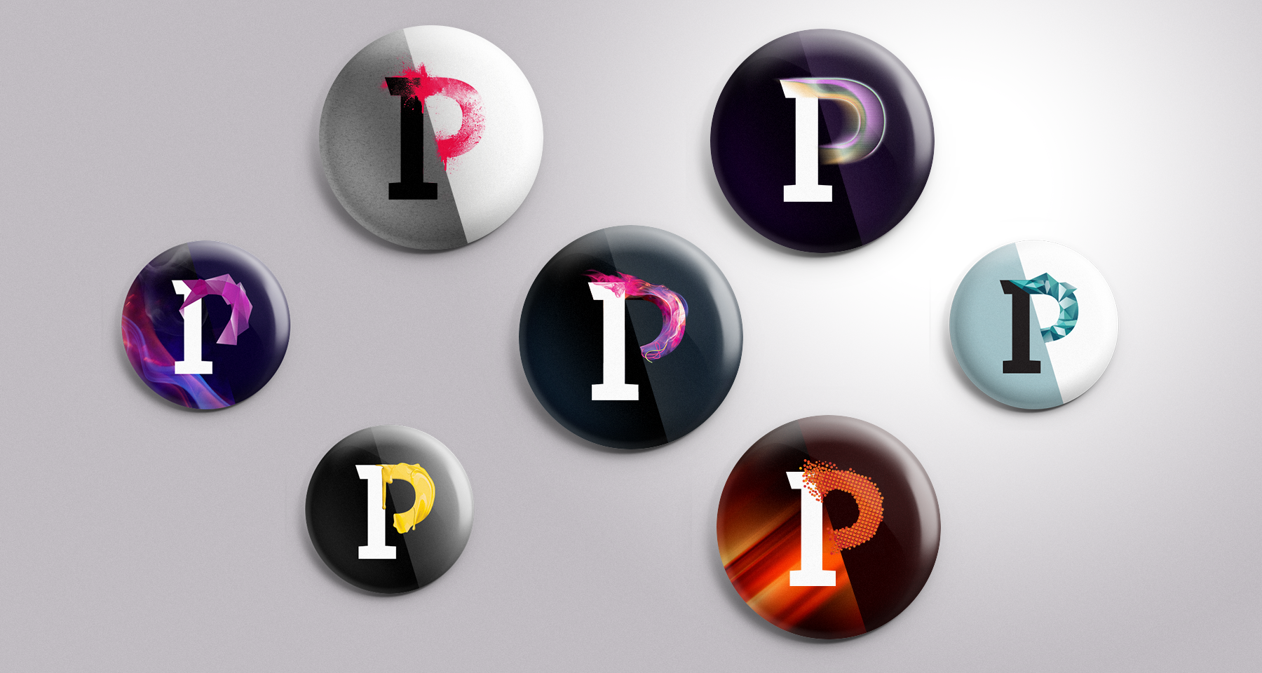 Branded button pins for employees
