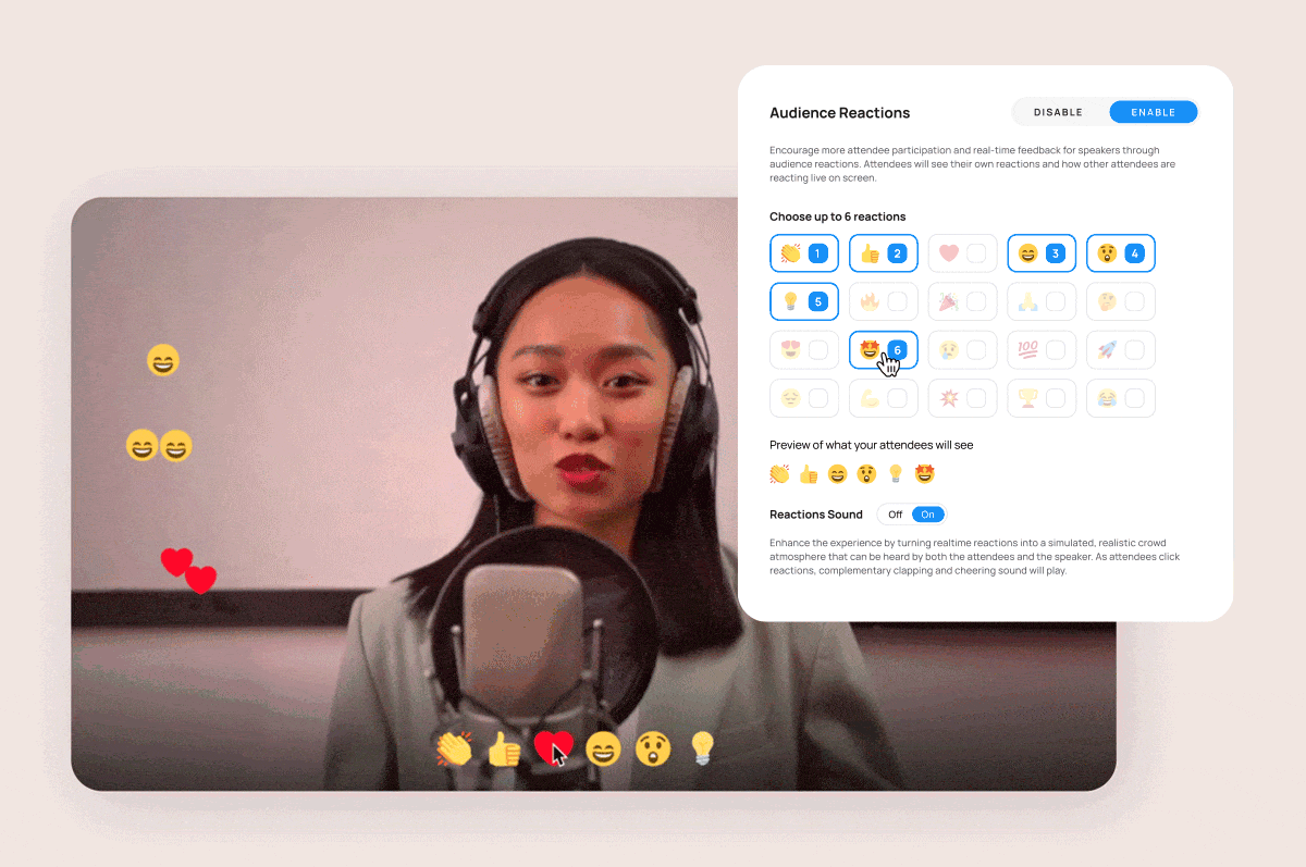 Definition of audience reactions