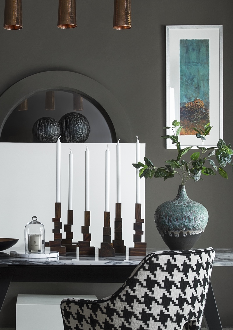 Timber Block Candle Sticks