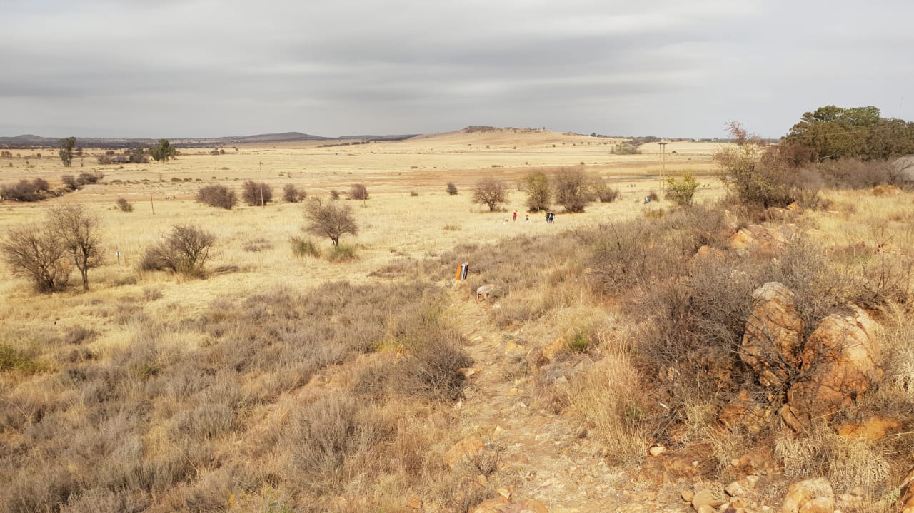 The very open course offers little shelter from the wind