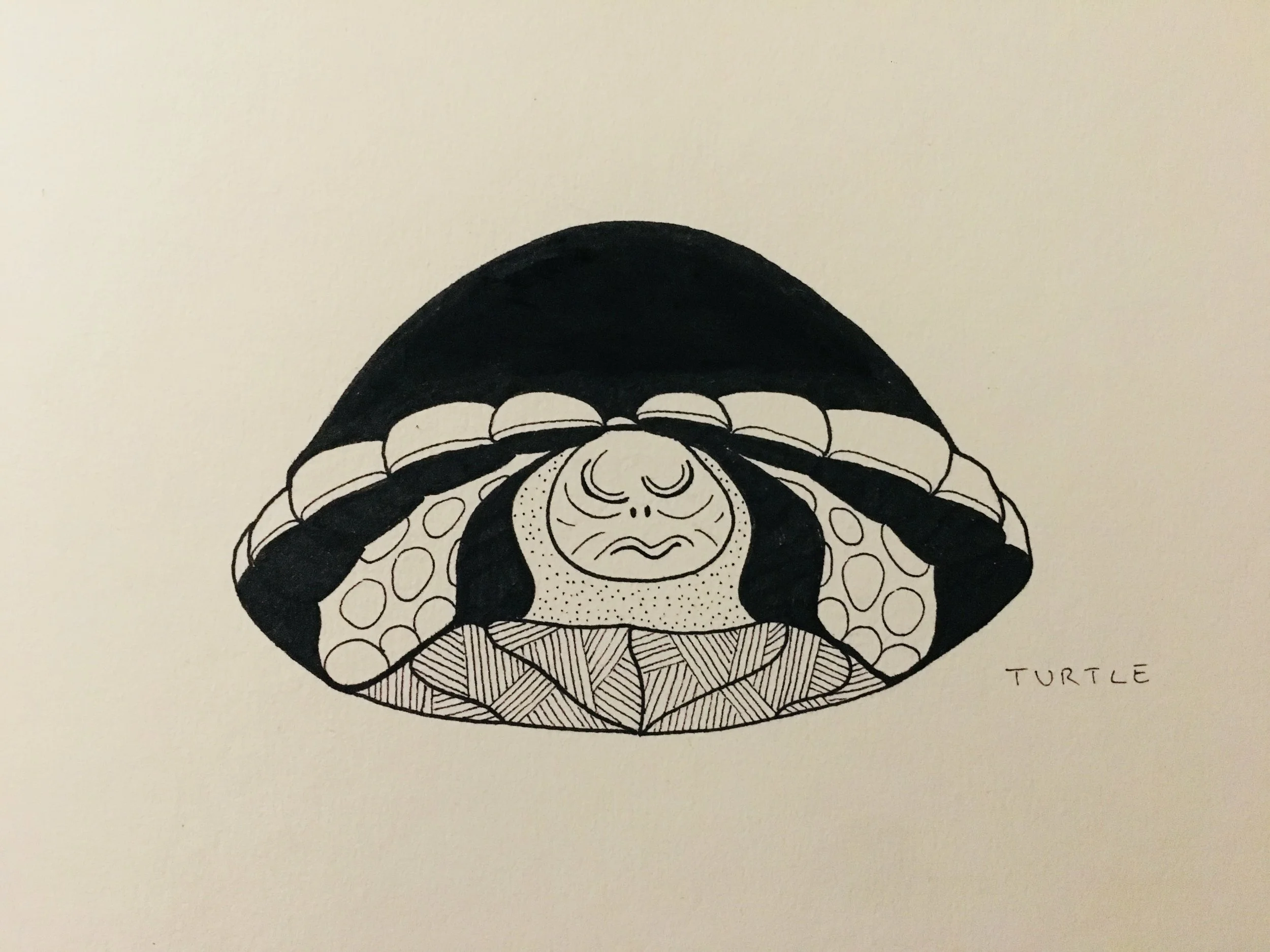Turtle, 2018, ink on paper, 20cm x 15cm
