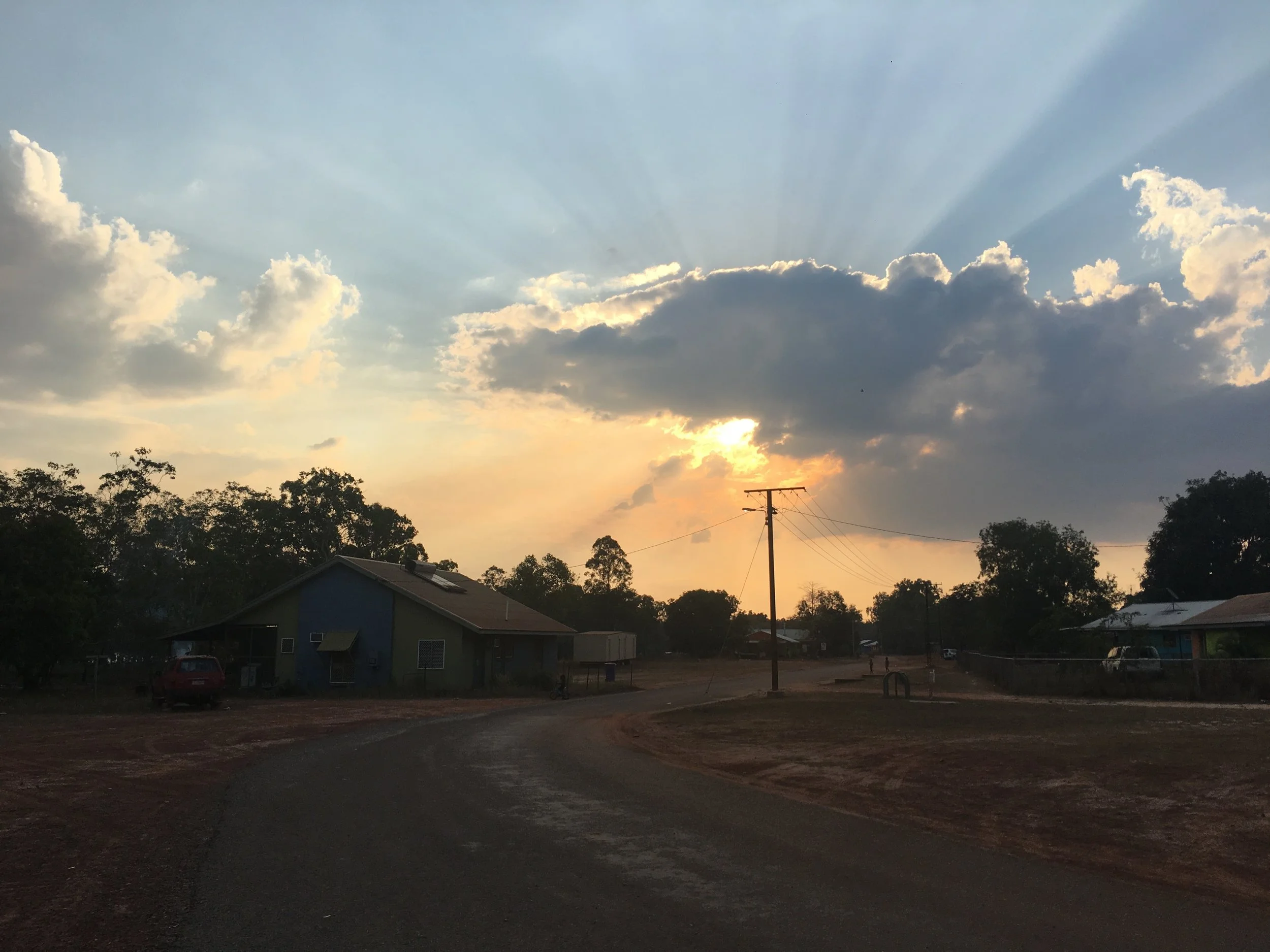 Sunset Corner, Gapuwiyak, Arnhem Land, NT.