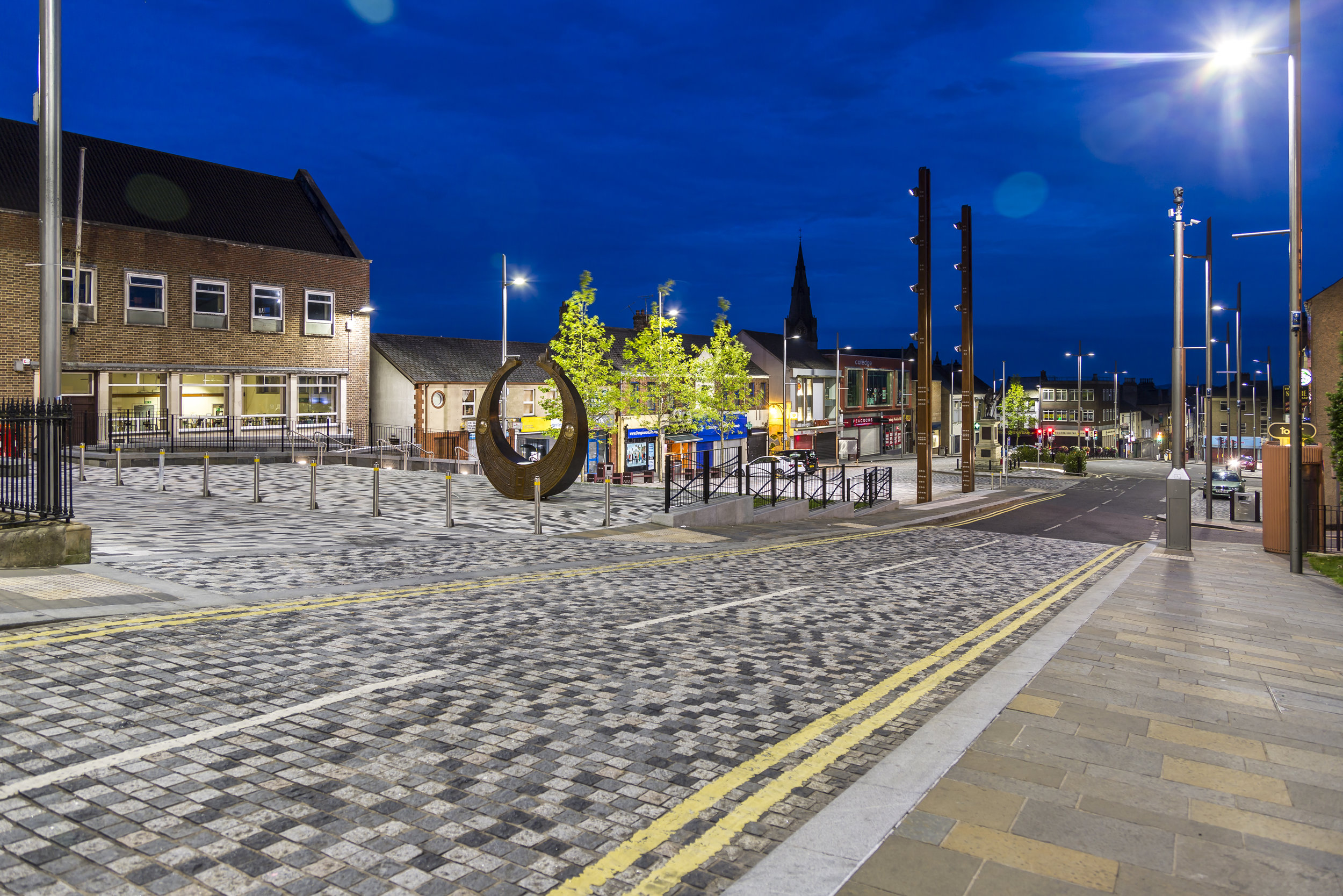 Dungannon Town Centre at Night.jpg