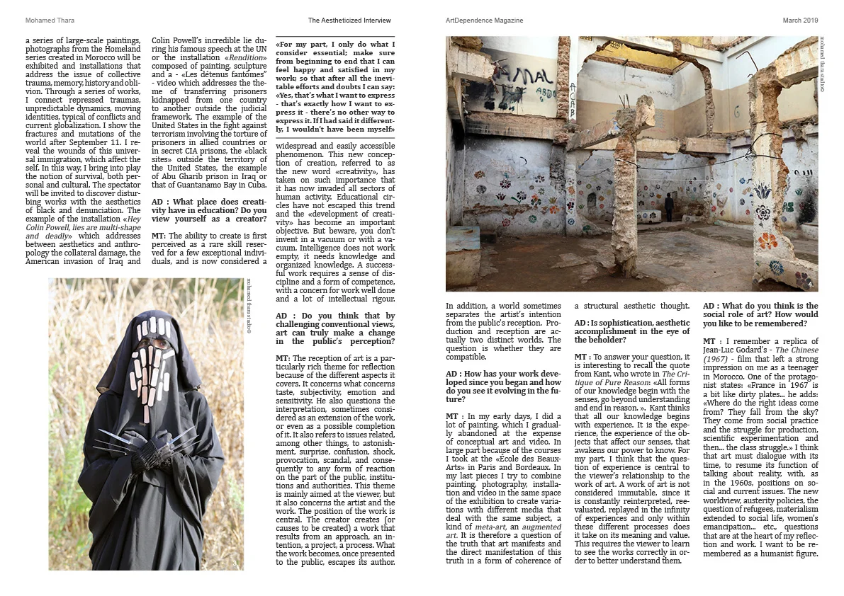 2 - Mohamed Thara Interview - ArtDependence Magazine March 20192.jpg