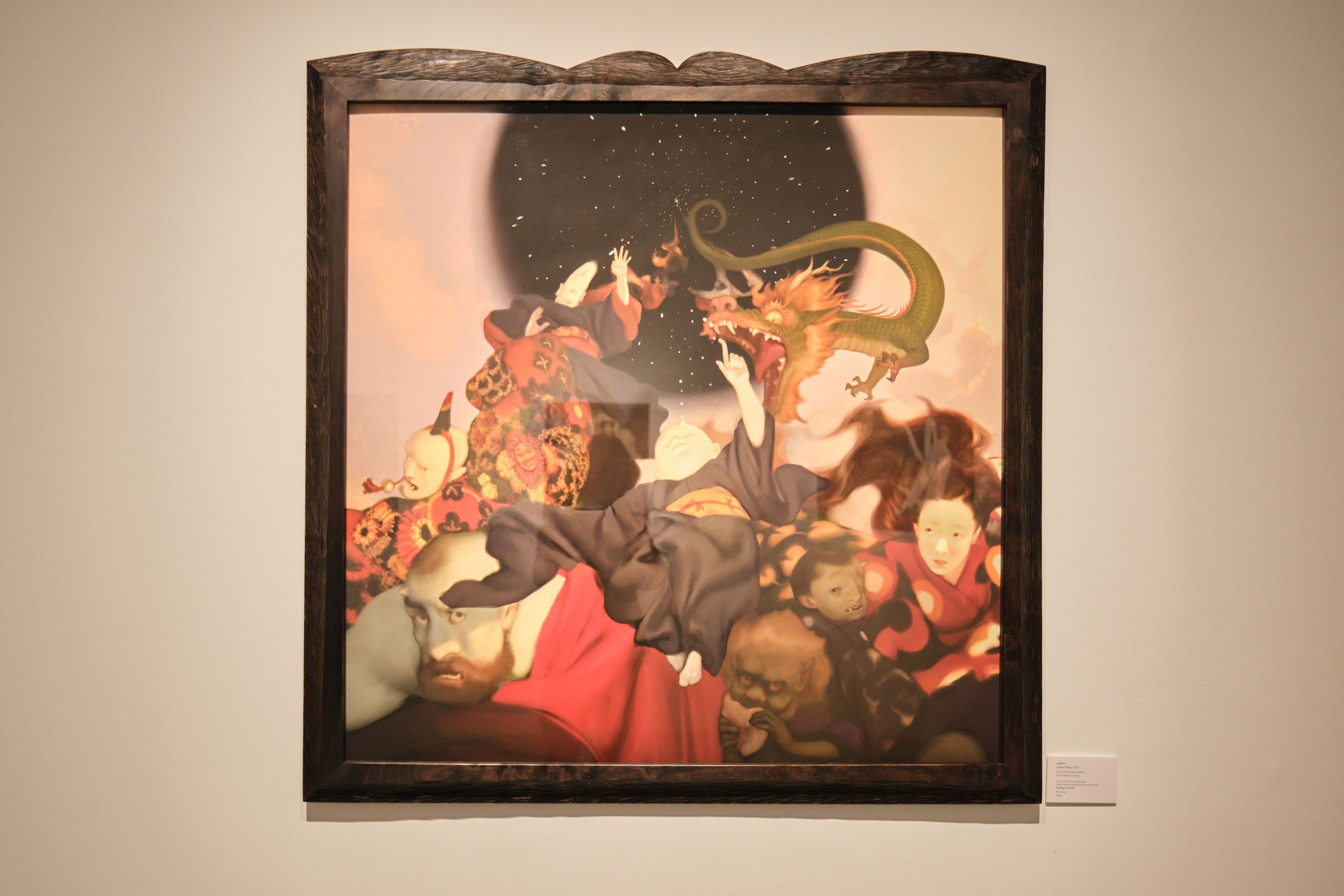  Aunhir Mesa by AMIEN in custom wood frame created by Liuyang in ebonized wood Photo by  Art Outreach Singapore  