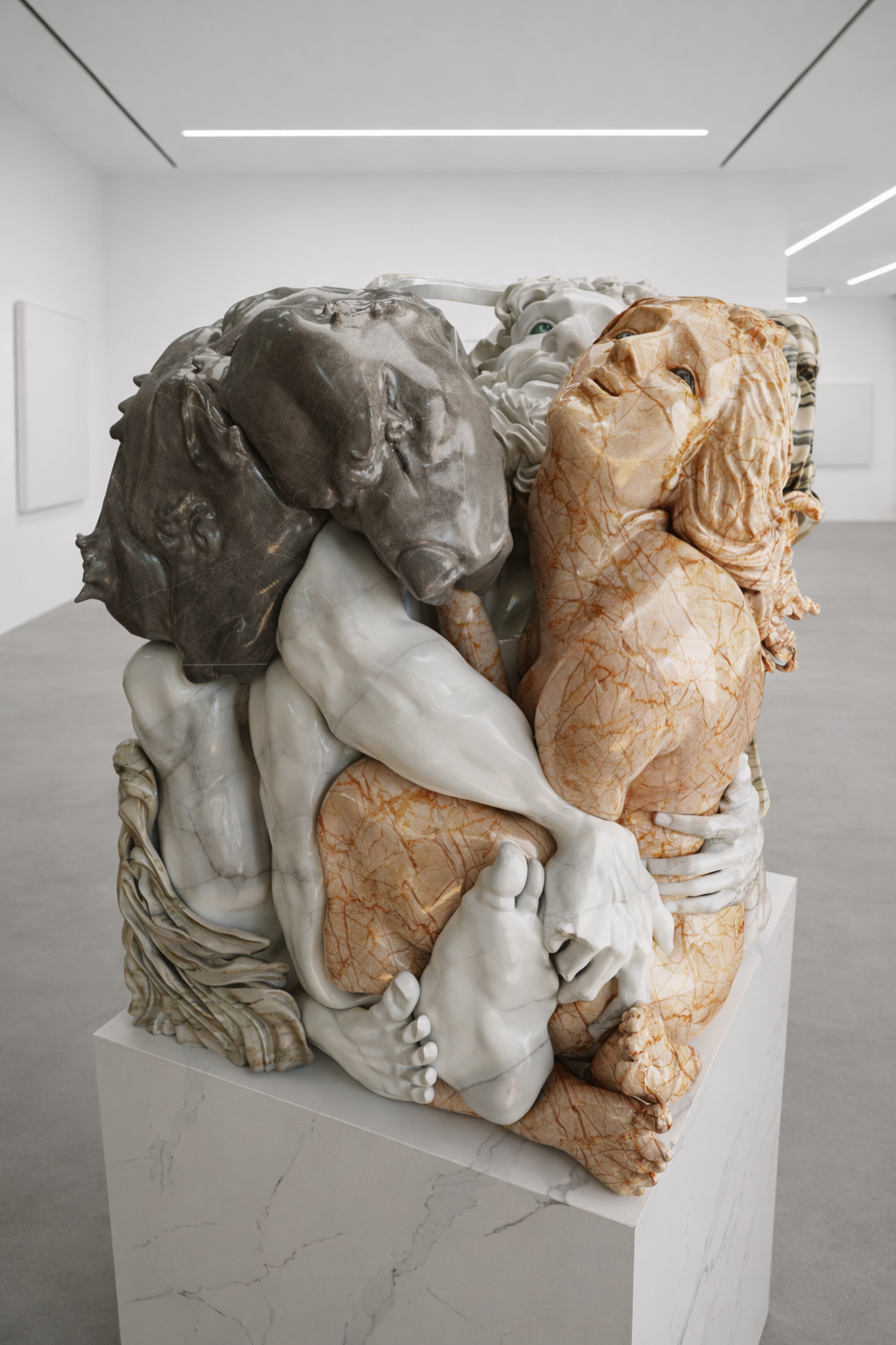 Proserpina and Pluto (Roman polychrome statuary logic)